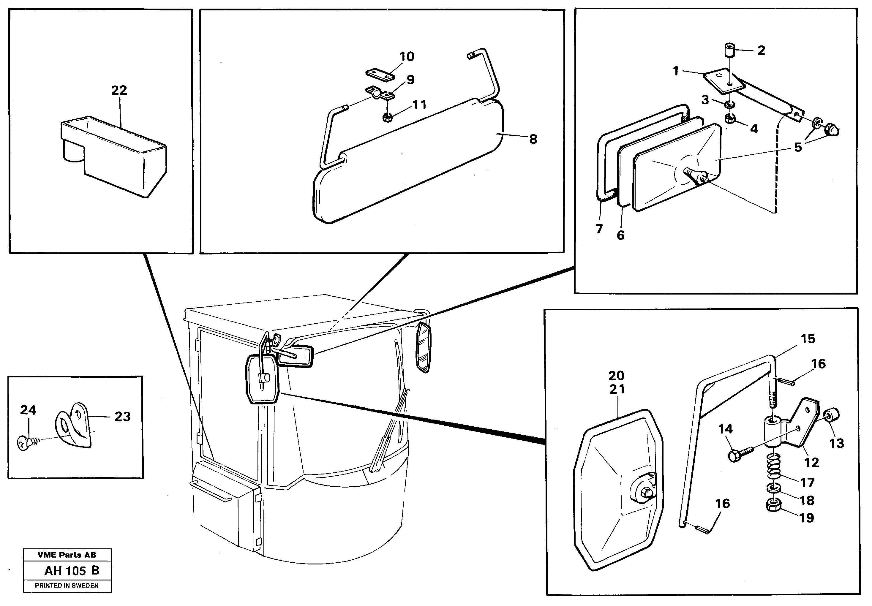 Схема запчастей Volvo L90B - 27242 Interior components L90B VOLVO BM VOLVO BM L90B
