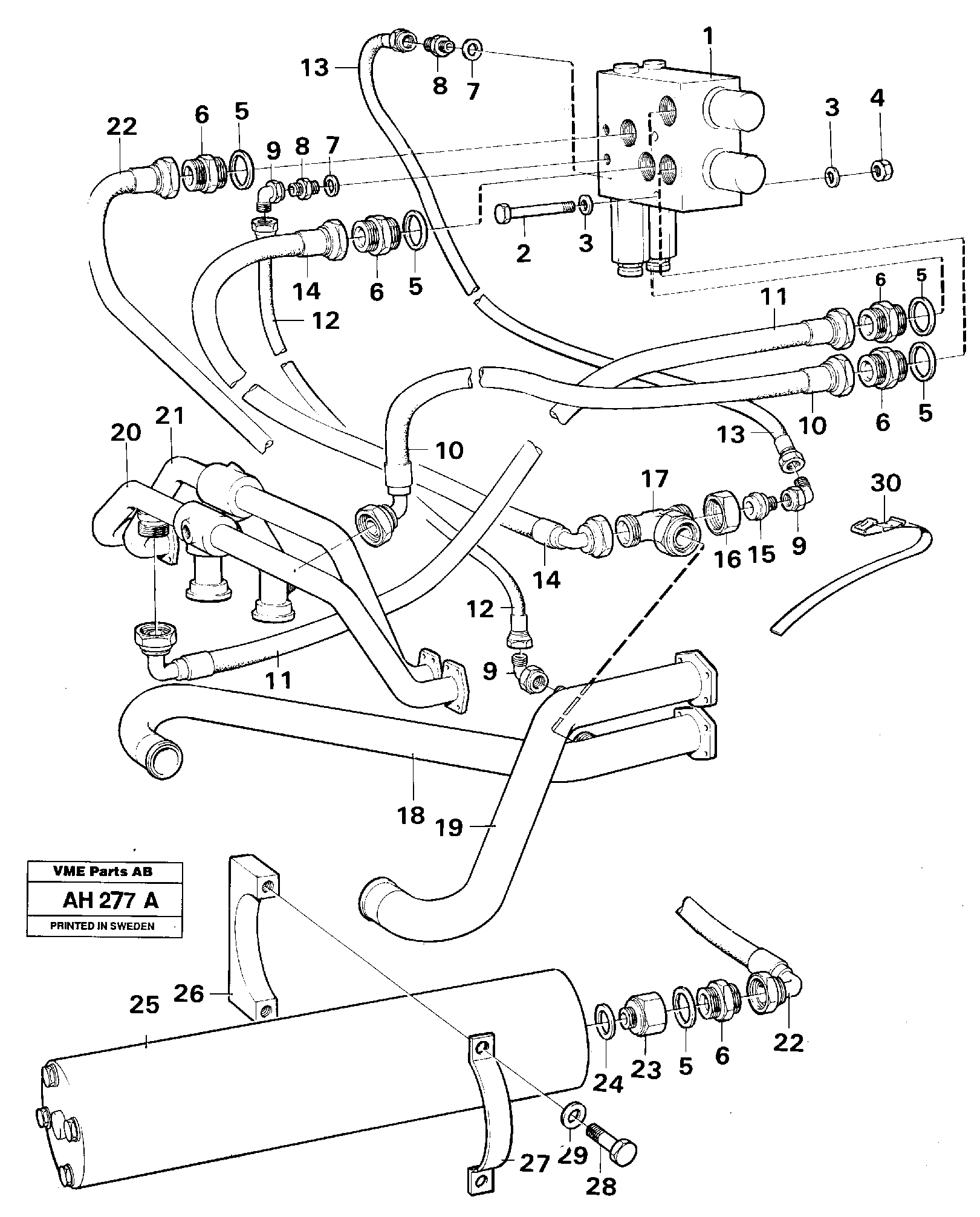 Схема запчастей Volvo L90B - 39038 Boom suspension system L90B VOLVO BM VOLVO BM L90B