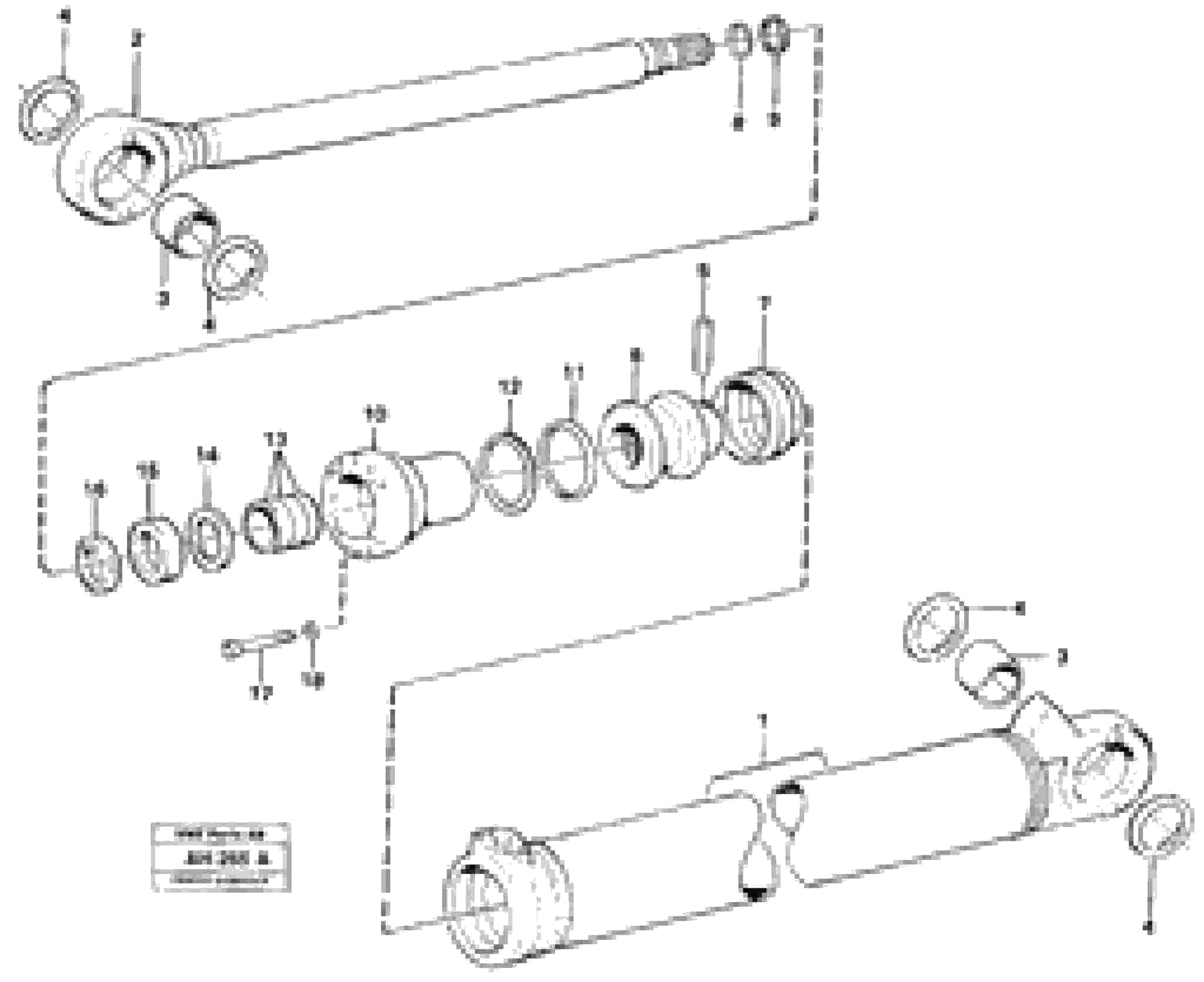 Схема запчастей Volvo L90B - 307 Hydraulic cylinder tilting L90B VOLVO BM VOLVO BM L90B