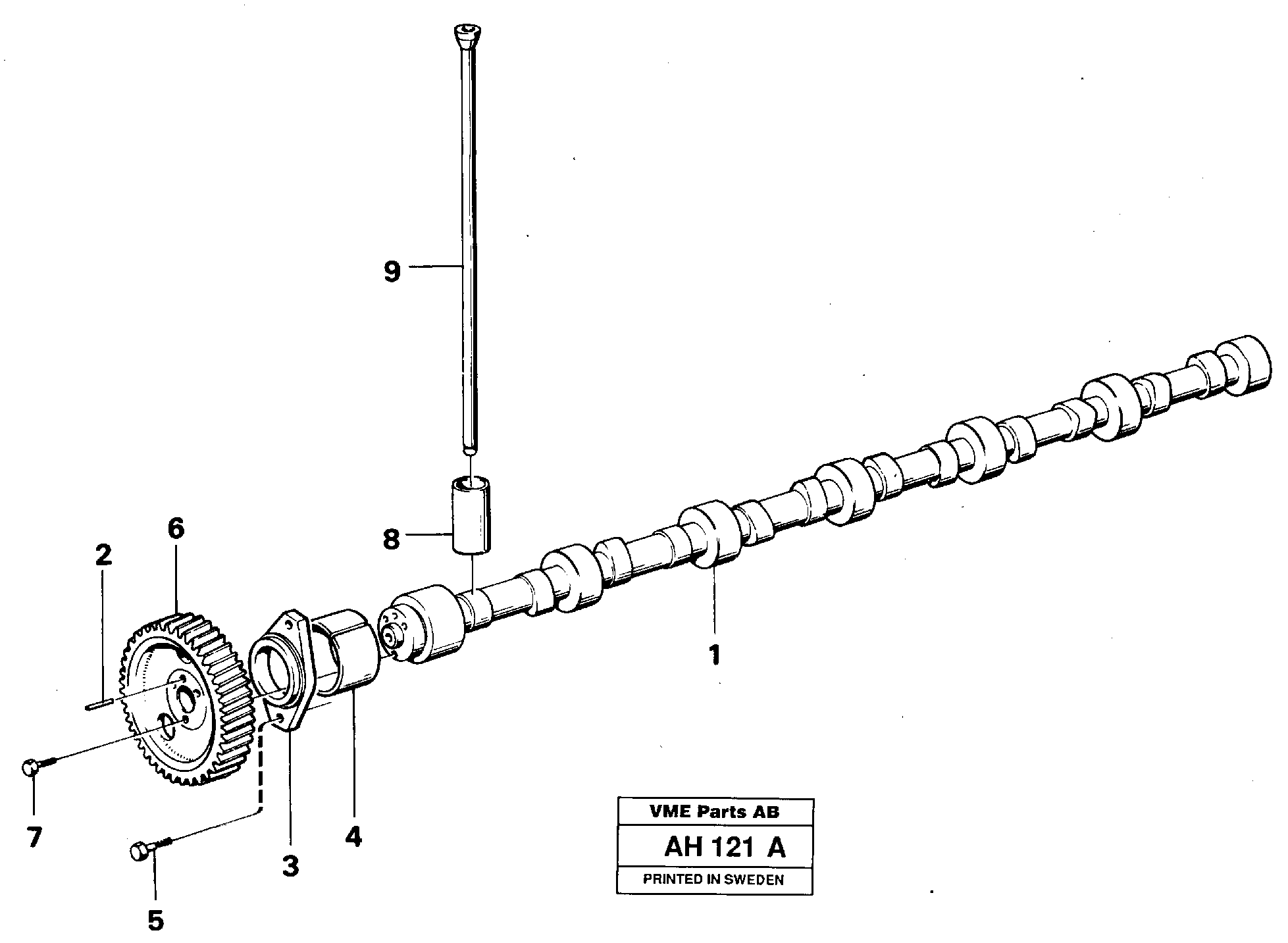 Схема запчастей Volvo L90B - 55463 Распредвал L90B VOLVO BM VOLVO BM L90B