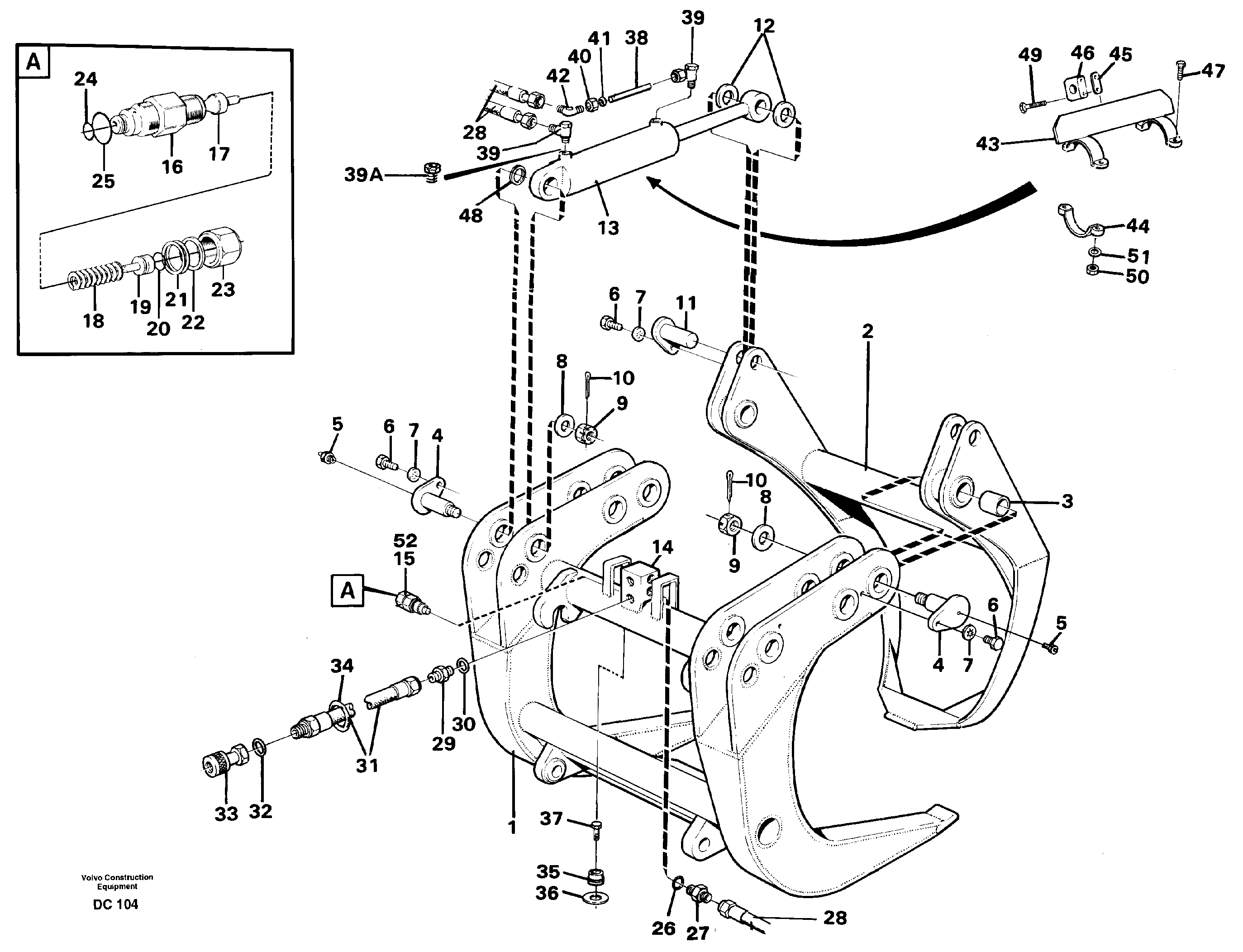 Схема запчастей Volvo L90B - 91648 Sorting grapple ATTACHMENTS ATTACHMENTS WHEEL LOADERS GEN. - C