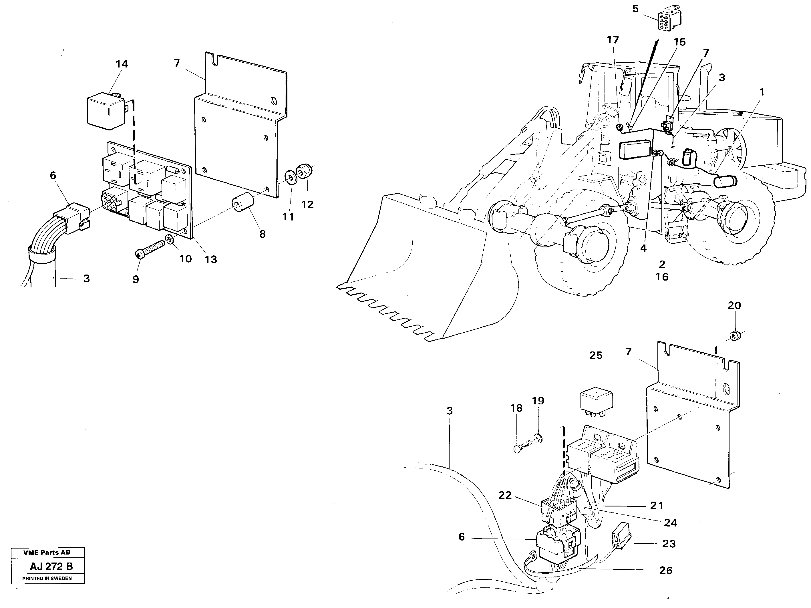 Схема запчастей Volvo L120B - 45266 Cable harness for air conditioning L120B VOLVO BM VOLVO BM L120B