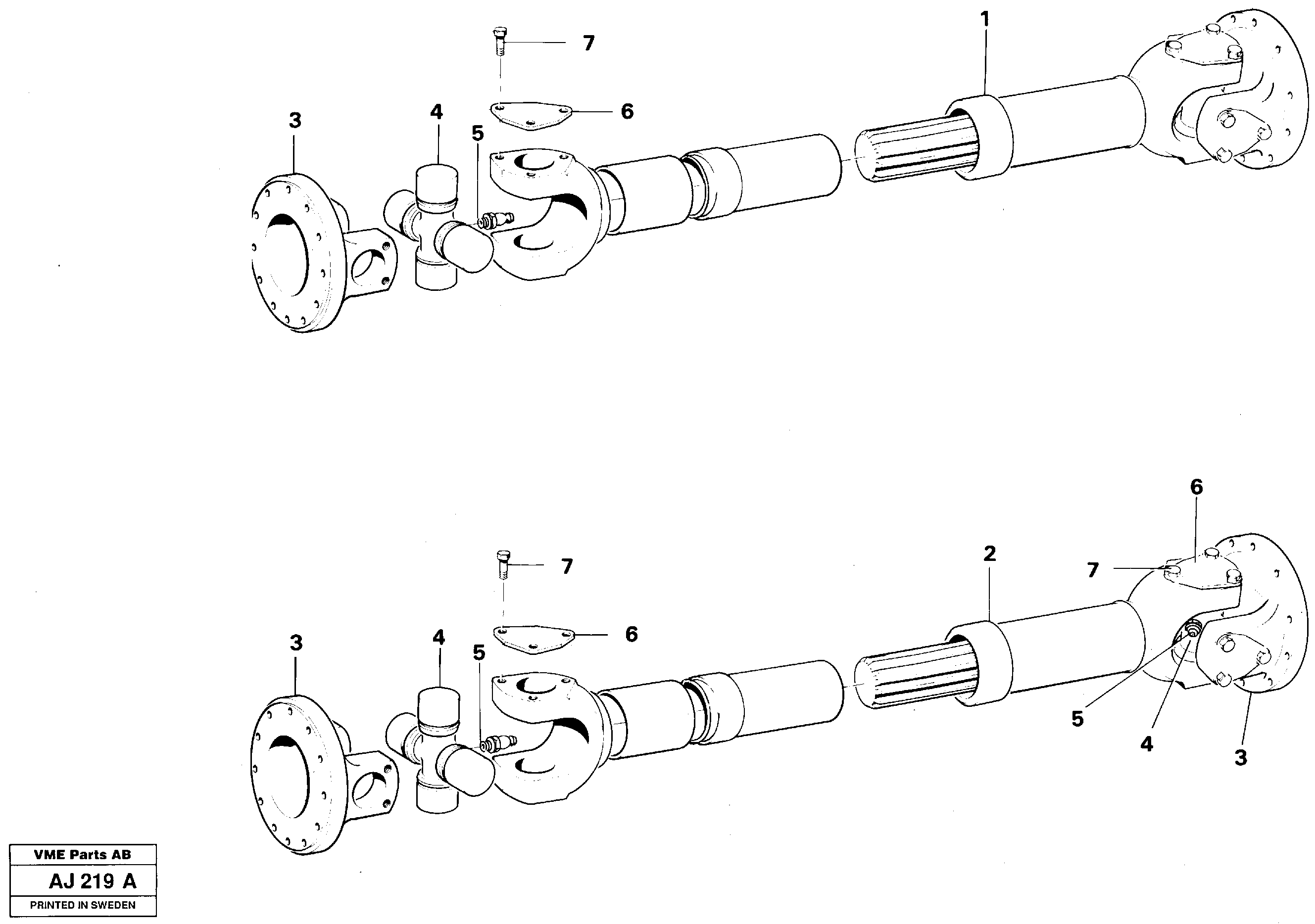 Схема запчастей Volvo L120B - 19799 Вал карданный L120B VOLVO BM VOLVO BM L120B
