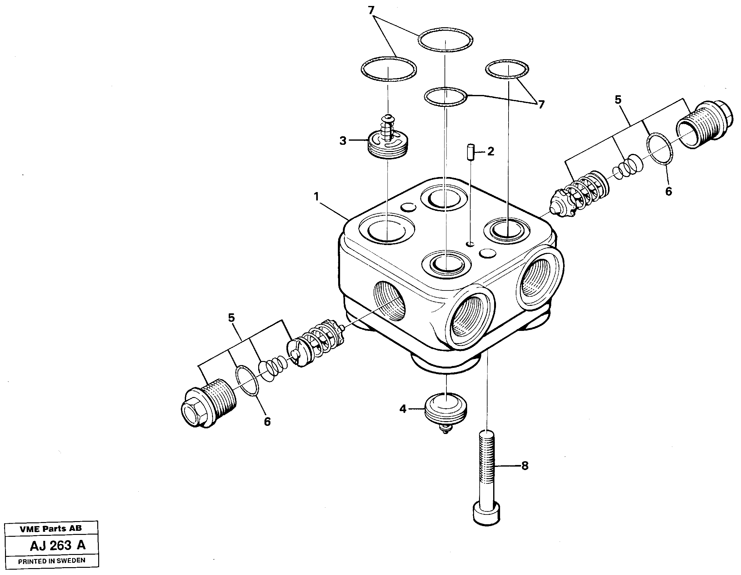 Схема запчастей Volvo L120B - 20506 Valve housing L120B VOLVO BM VOLVO BM L120B