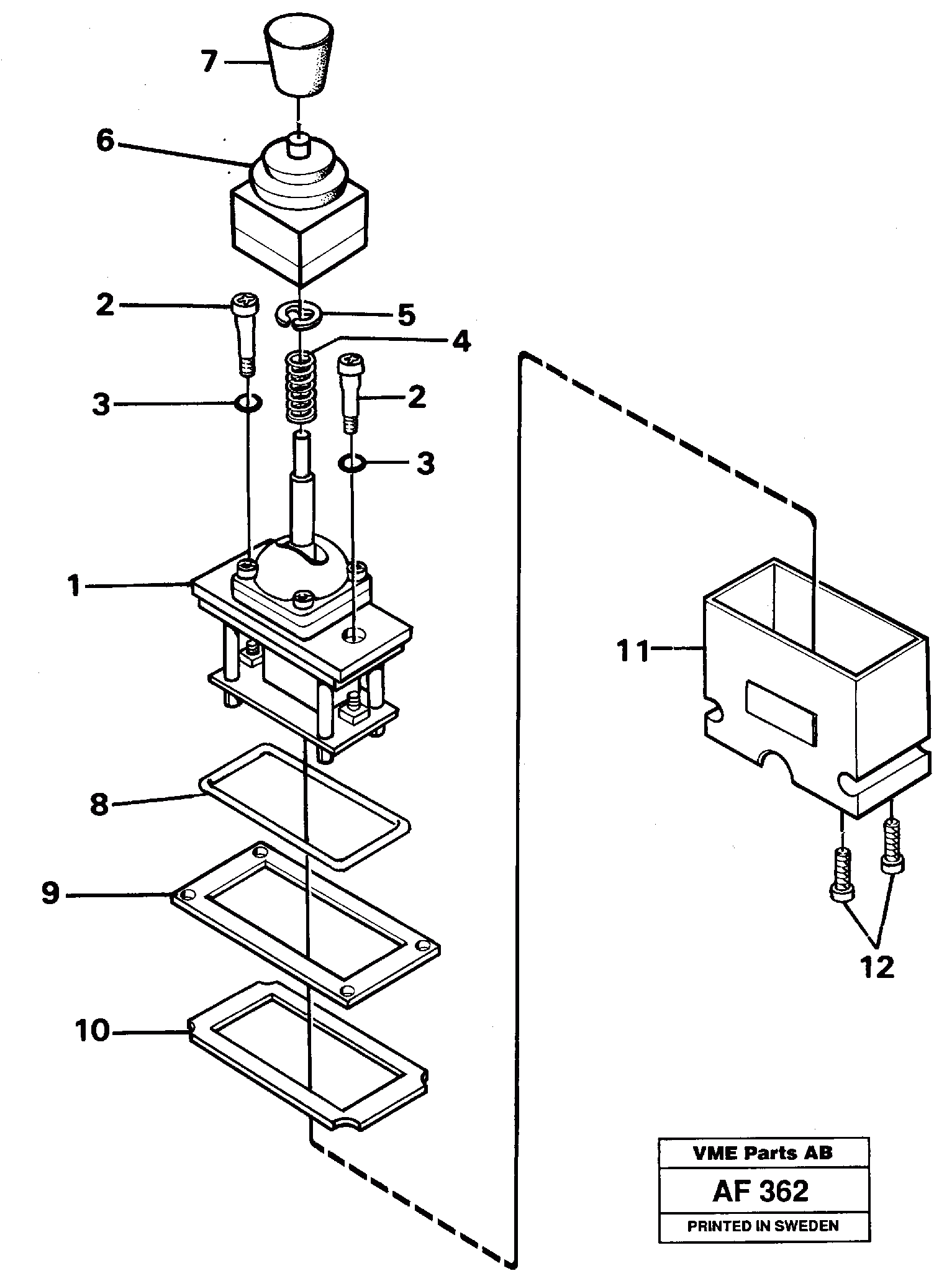 Схема запчастей Volvo L120B - 12053 Control lever L120B VOLVO BM VOLVO BM L120B