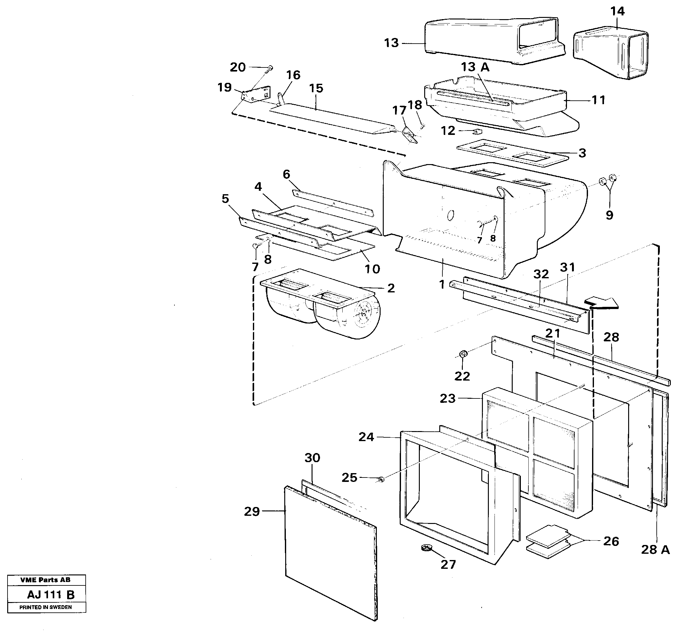 Схема запчастей Volvo L120B - 44056 Фильтр воздушный L120B VOLVO BM VOLVO BM L120B