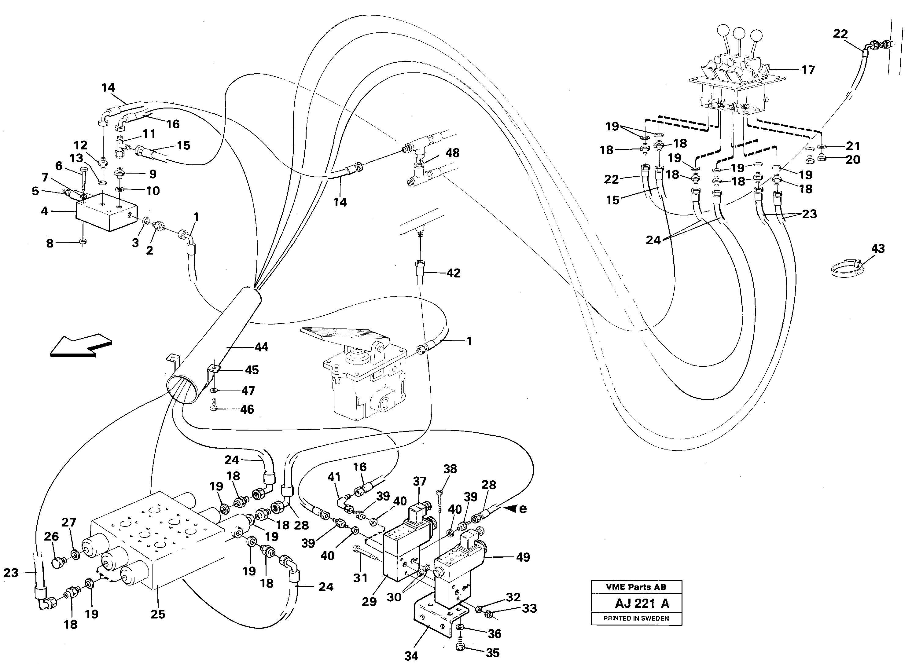 Схема запчастей Volvo L120B - 46110 Servo - hydraulic L120B VOLVO BM VOLVO BM L120B
