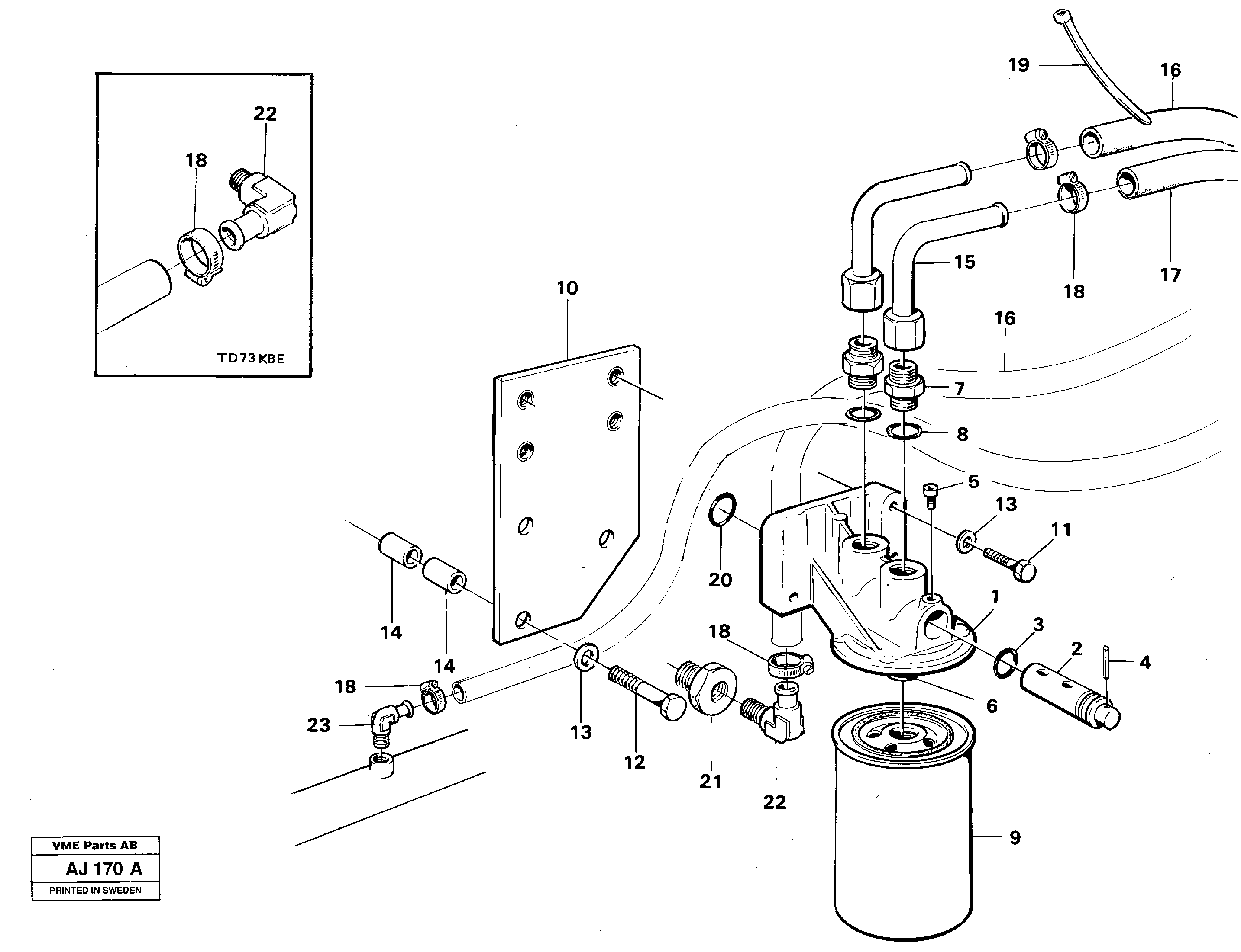 Схема запчастей Volvo L120B - 13977 Coolant filter L120B VOLVO BM VOLVO BM L120B