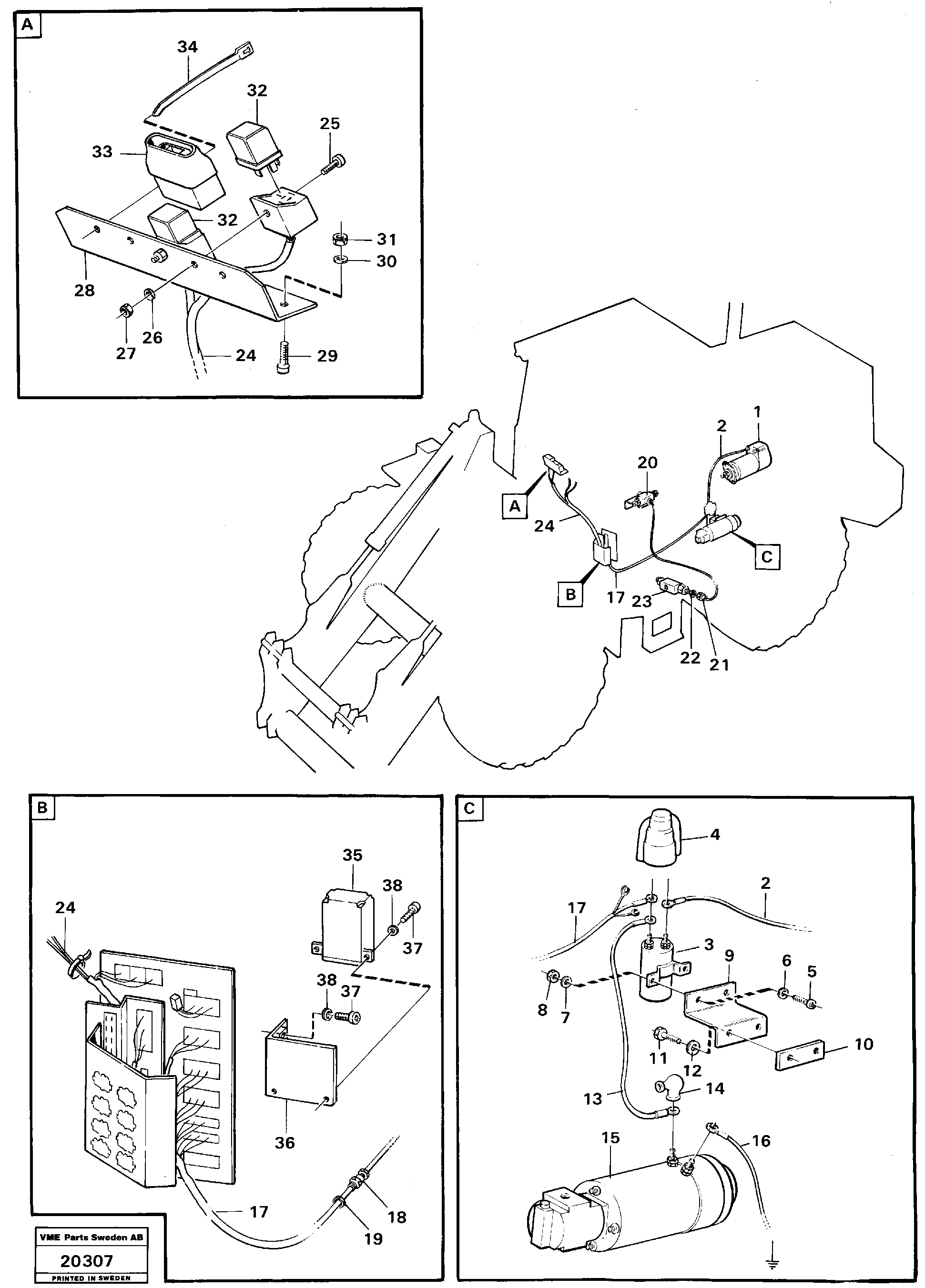 Схема запчастей Volvo L160 - 3546 Secondary steering system L160 VOLVO BM L160