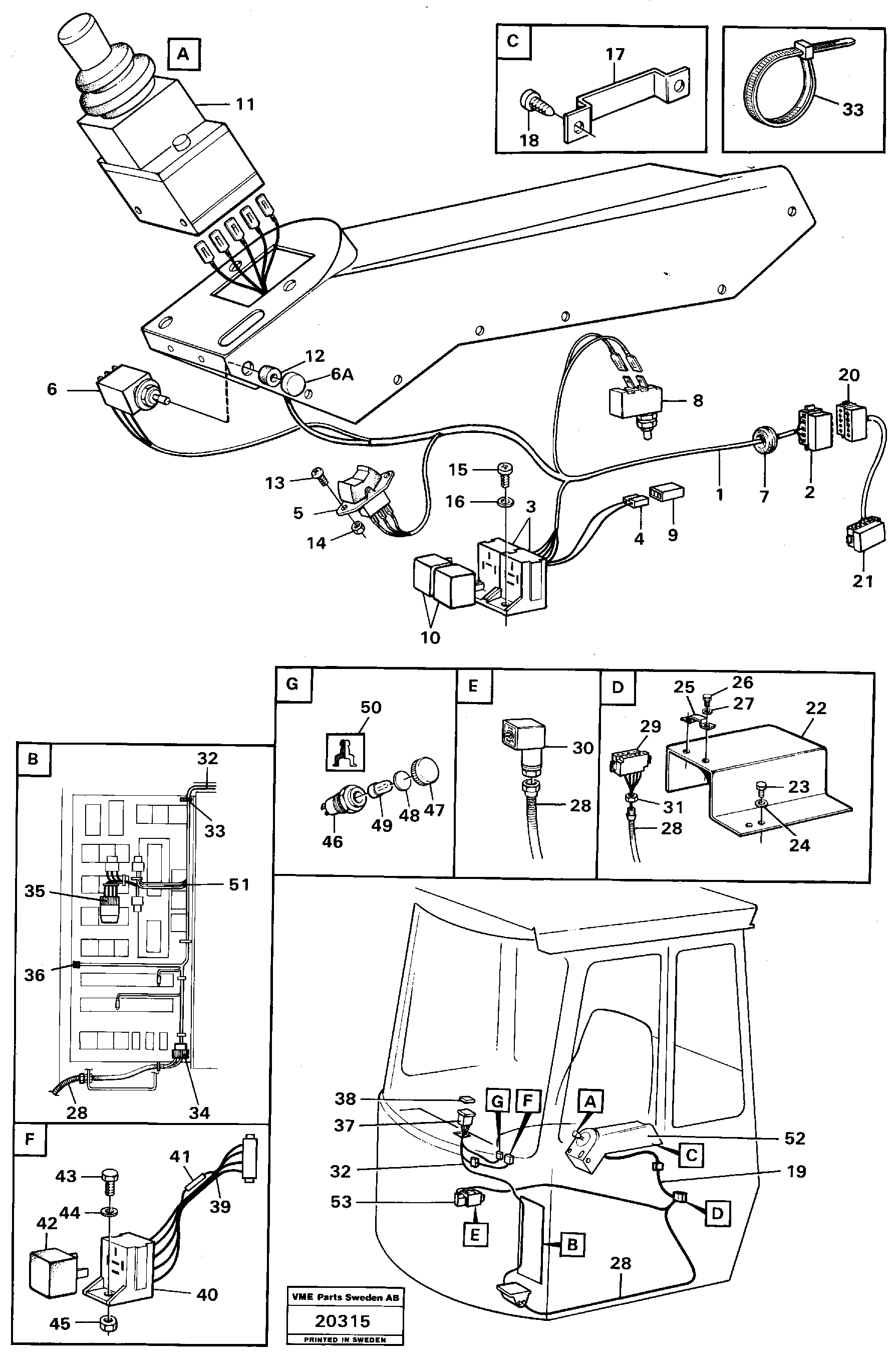 Схема запчастей Volvo L160 - 52427 Comfort drive control, electrical system L160 VOLVO BM L160