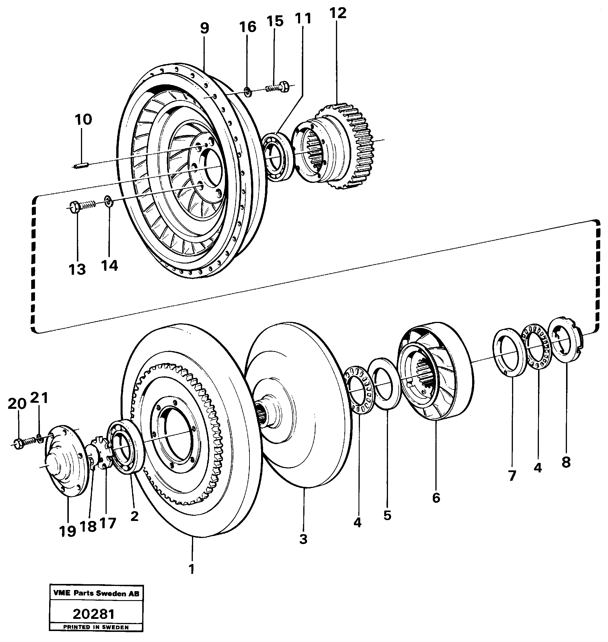 Схема запчастей Volvo L160 - 11451 Torque converter L160 VOLVO BM L160