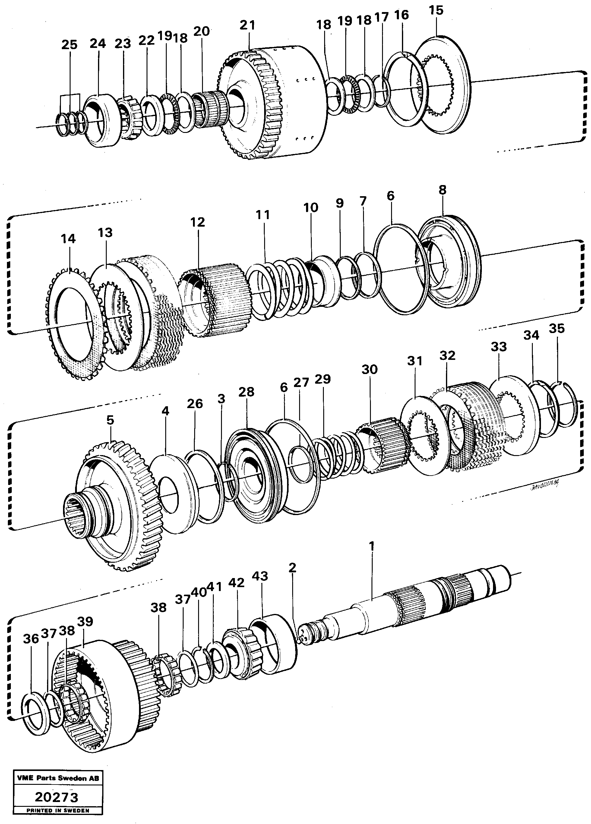 Схема запчастей Volvo L160 - 15649 Hydraulic clutch forward / 1:st speeds L160 VOLVO BM L160