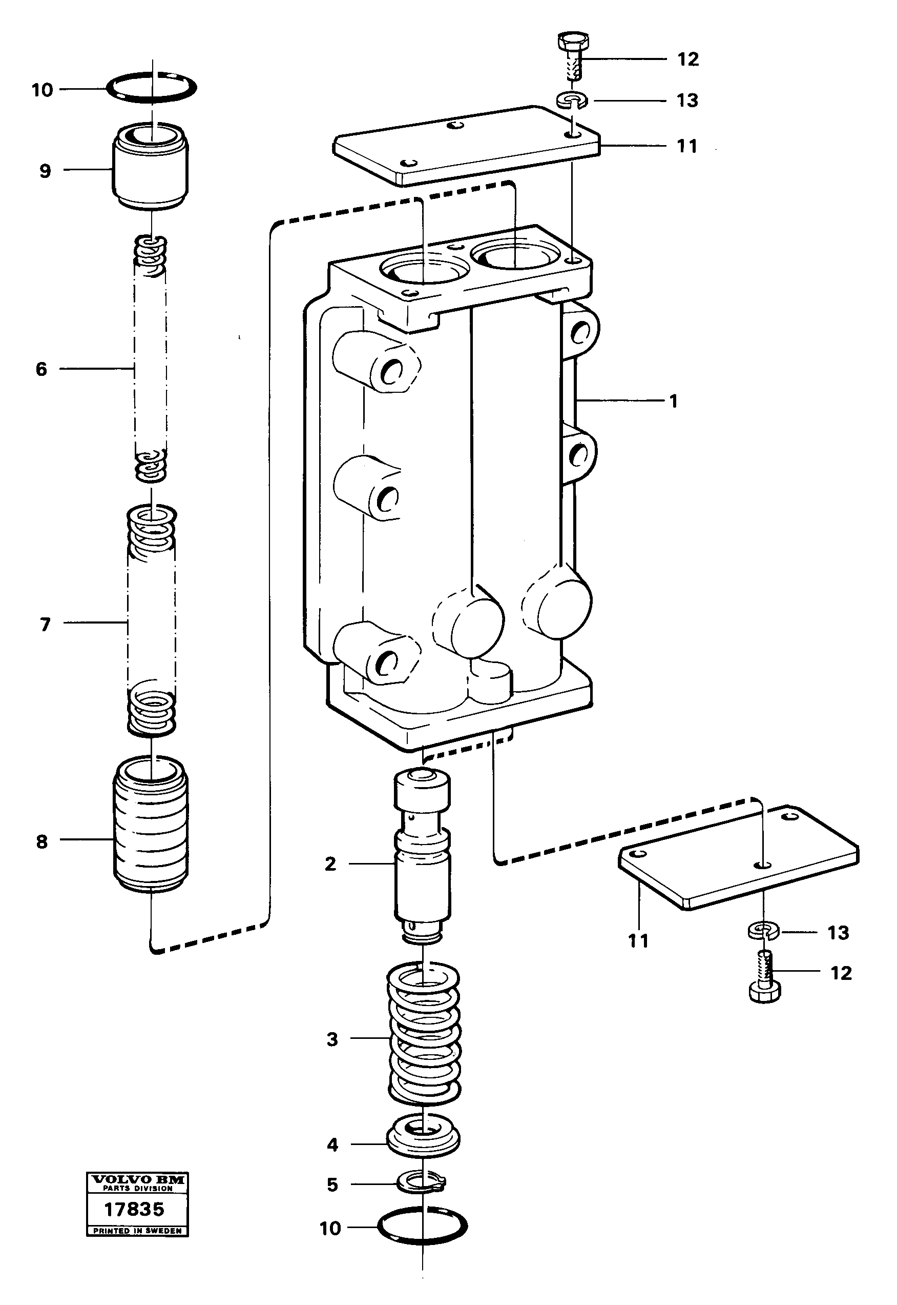 Схема запчастей Volvo L160 - 15655 Pressure limiting valve L160 VOLVO BM L160