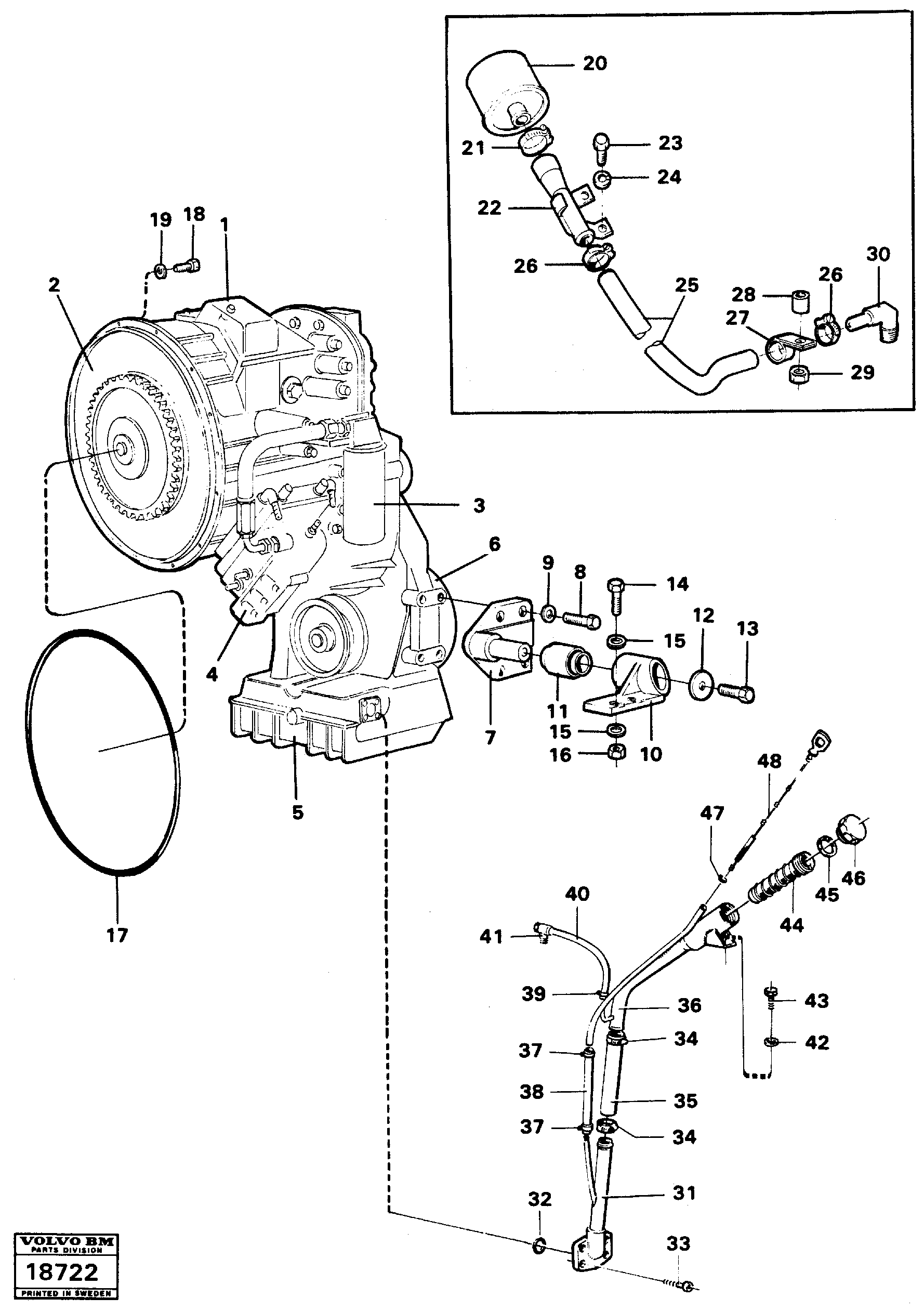 Схема запчастей Volvo L160 - 77877 Hydraulic transmission with fitting parts L160 VOLVO BM L160