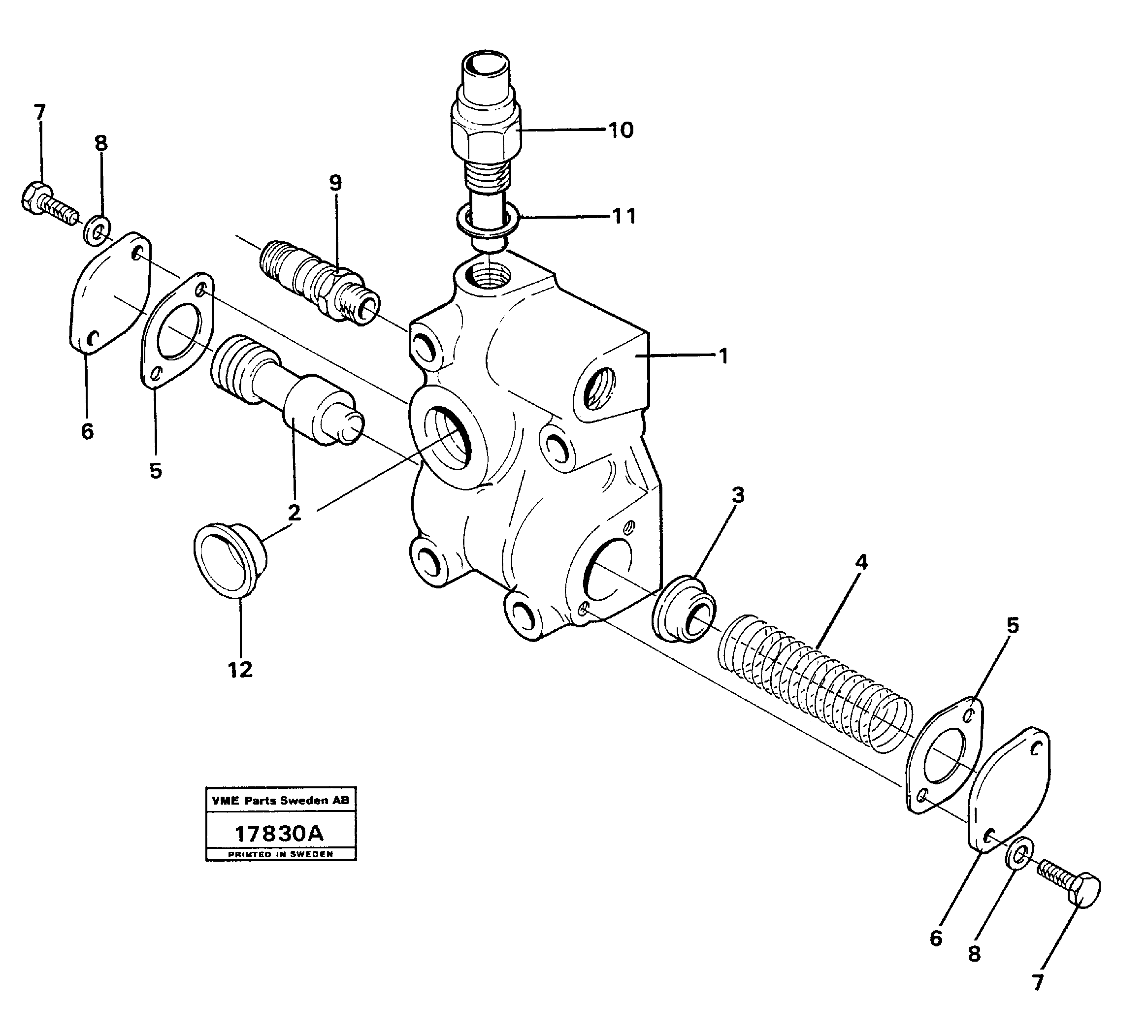 Схема запчастей Volvo L160 - 92059 Lubricating oil valve L160 VOLVO BM L160