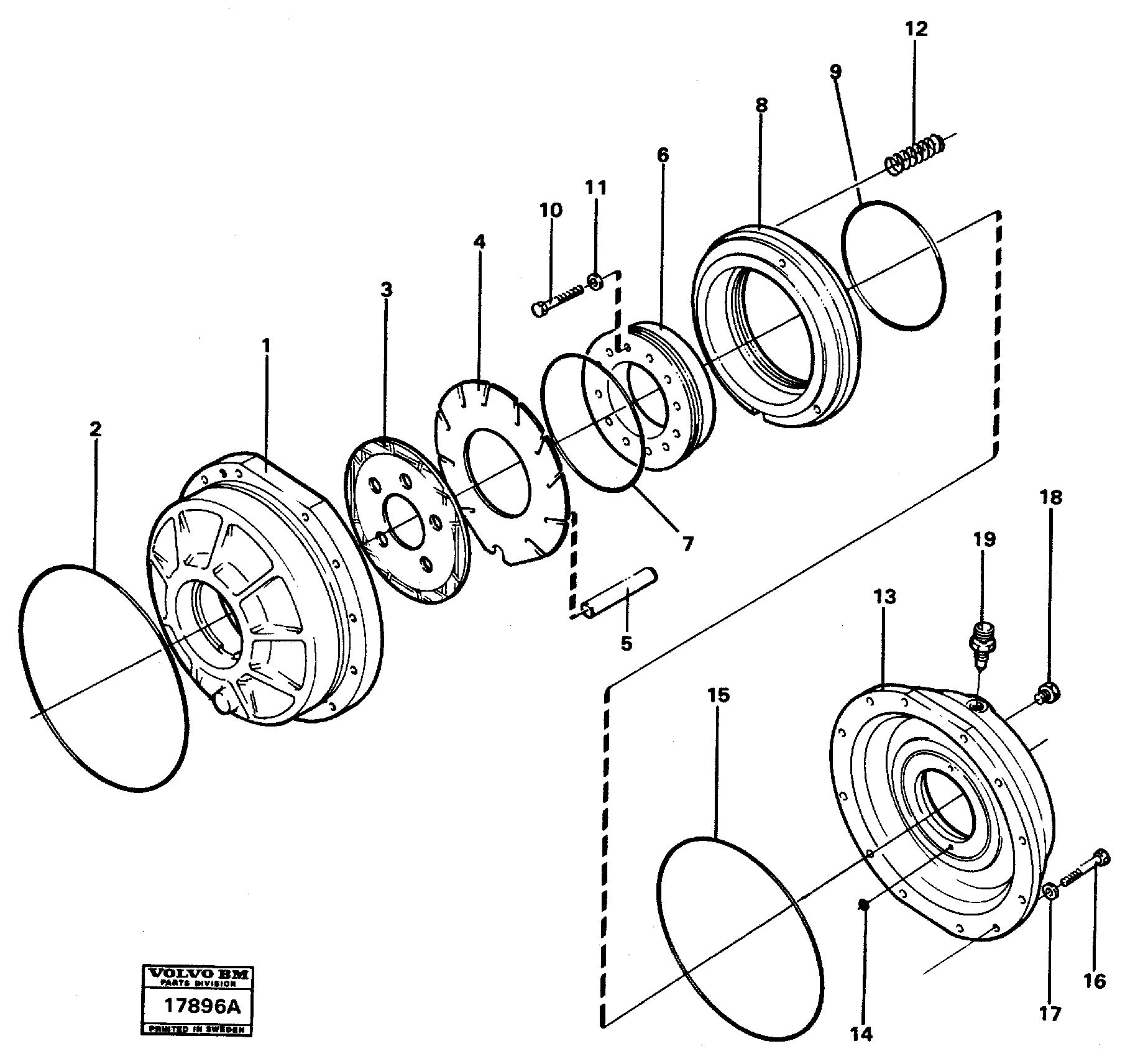 Схема запчастей Volvo L160 - 20238 Parking brake L160 VOLVO BM L160
