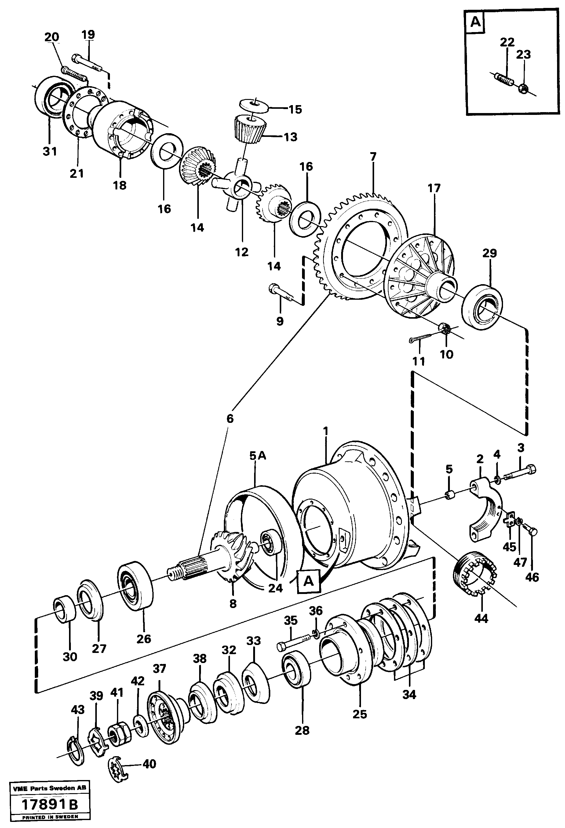 Схема запчастей Volvo L160 - 62122 Final drive L160 VOLVO BM L160