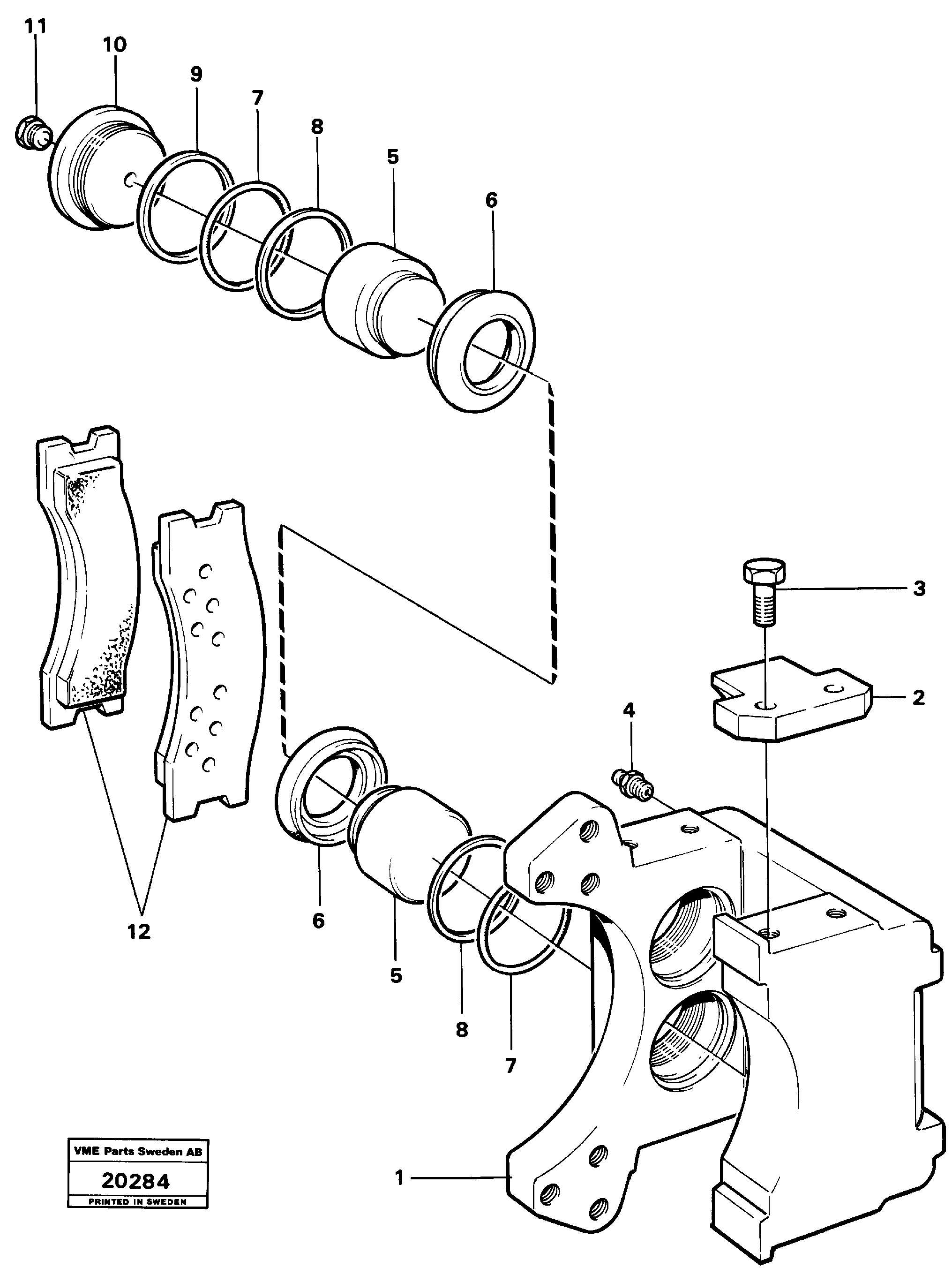Схема запчастей Volvo L160 - 20247 Disc brake L160 VOLVO BM L160