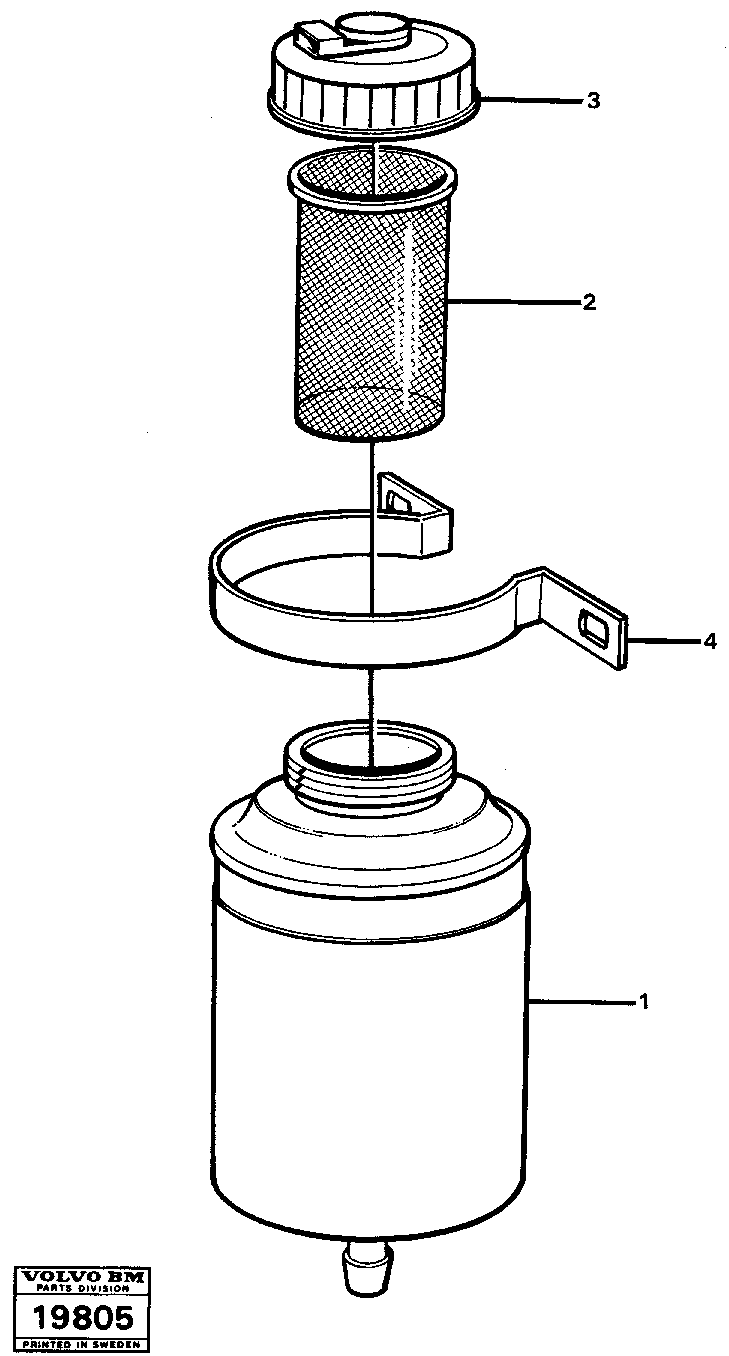 Схема запчастей Volvo L160 - 3554 Reservoir L160 VOLVO BM L160