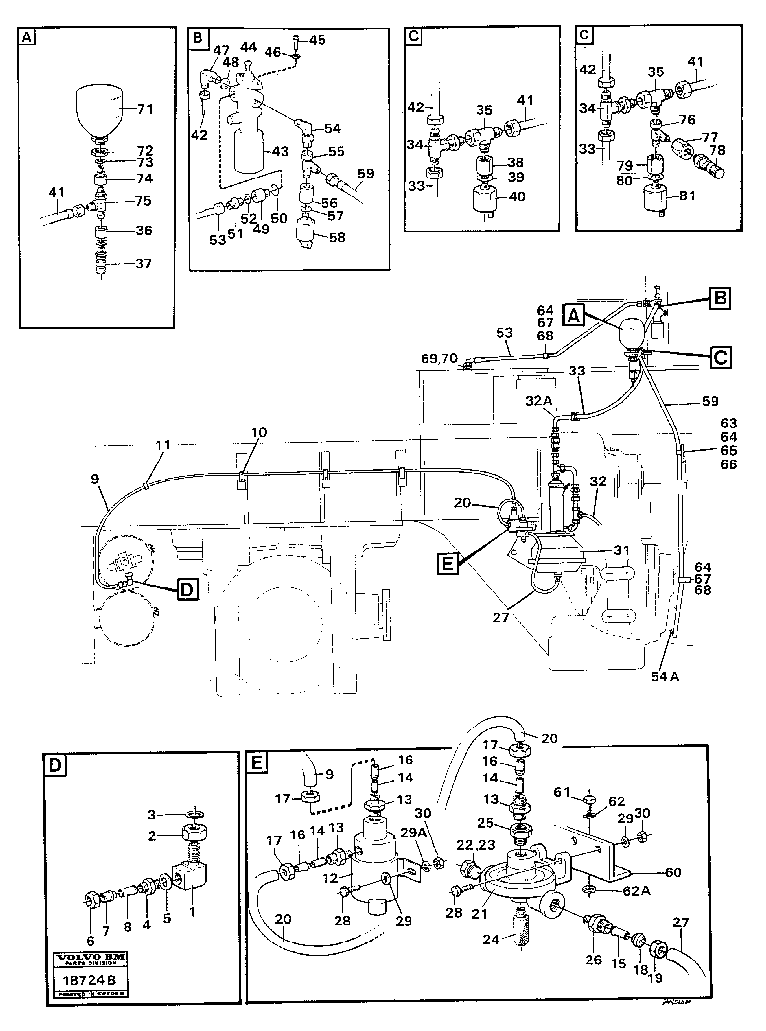Схема запчастей Volvo L160 - 99682 Parking brake L160 VOLVO BM L160