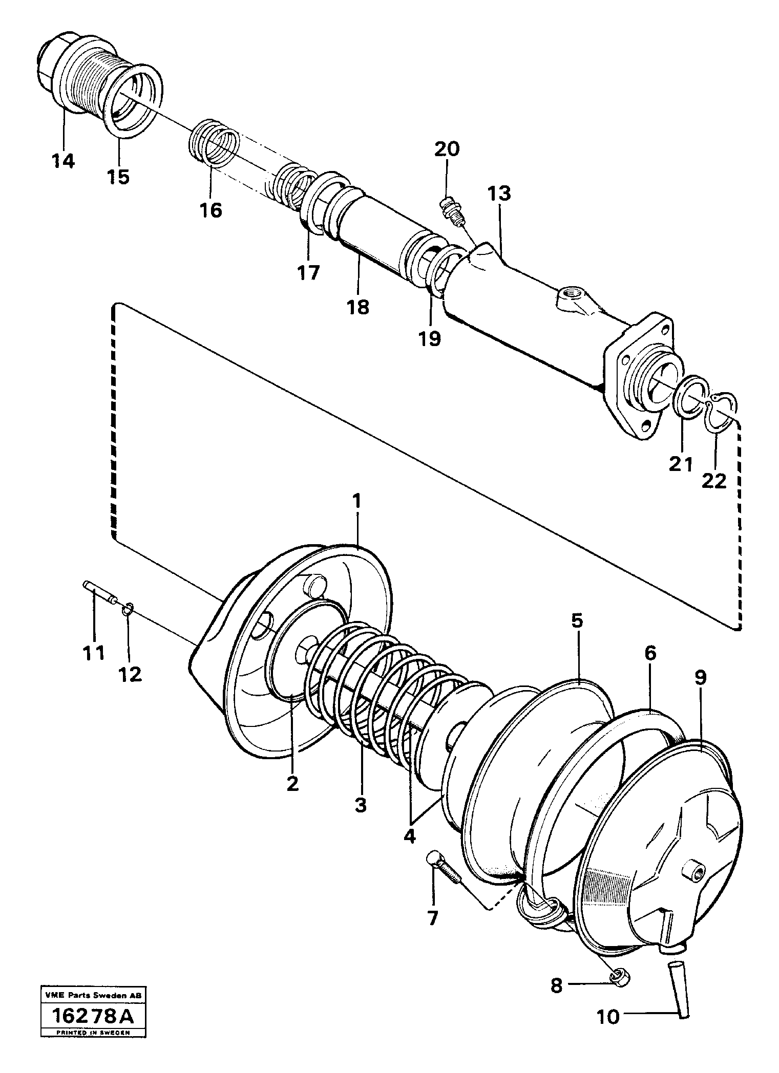 Схема запчастей Volvo L160 - 20259 Brake unit L160 VOLVO BM L160