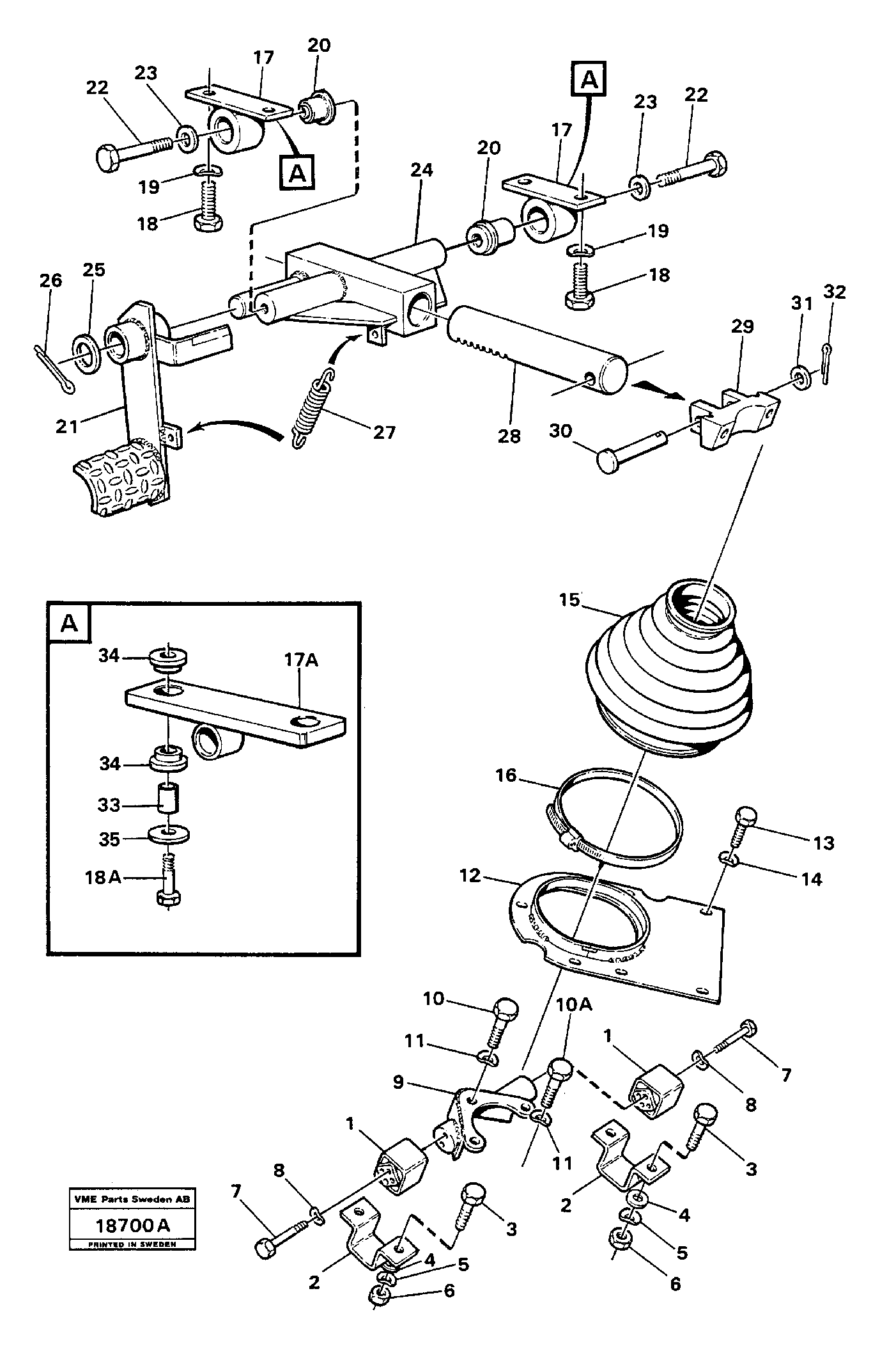 Схема запчастей Volvo L160 - 18950 Adjustable steering wheel L160 VOLVO BM L160