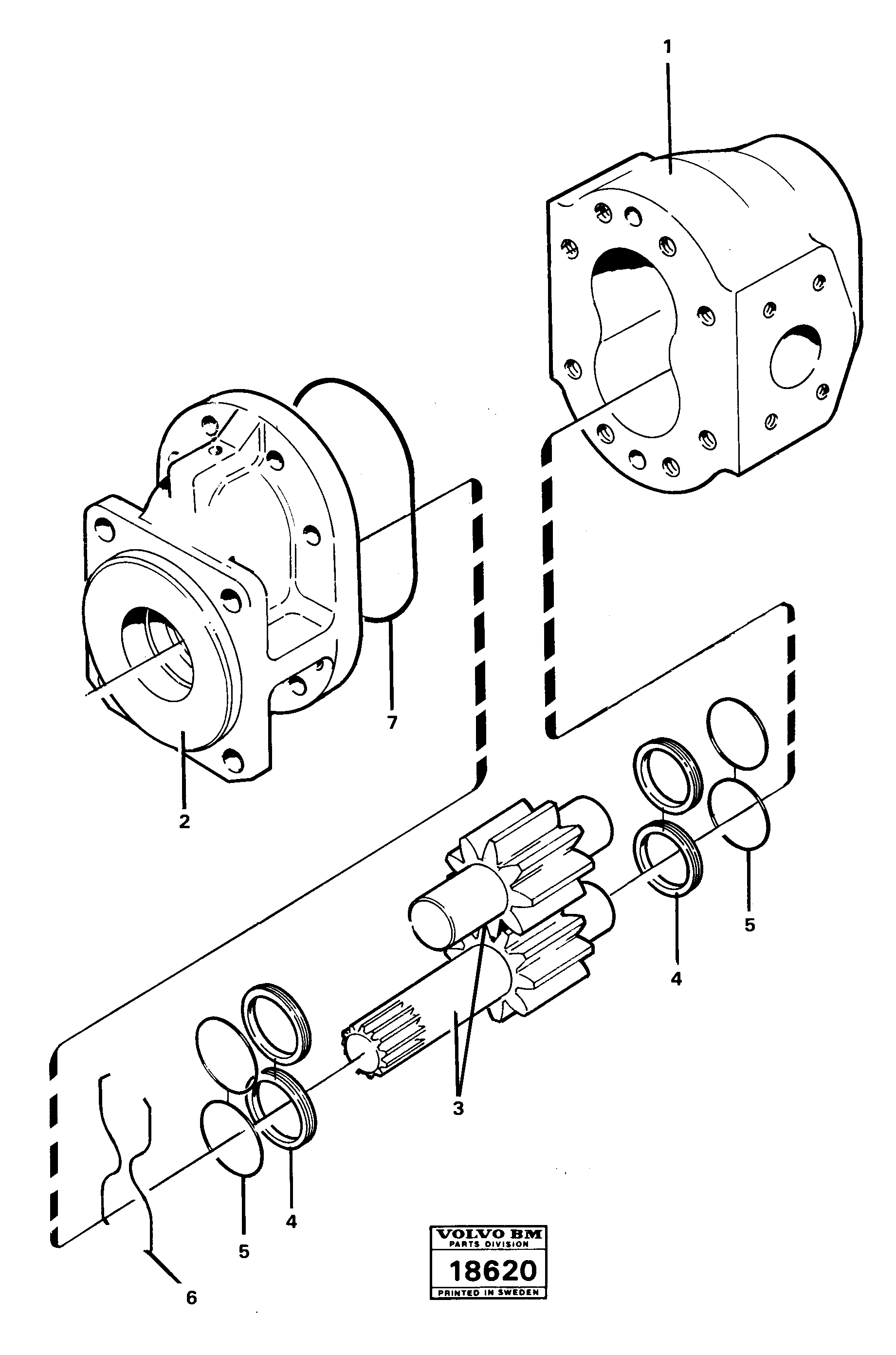 Схема запчастей Volvo L160 - 18954 Гидронасос (основной насос) L160 VOLVO BM L160