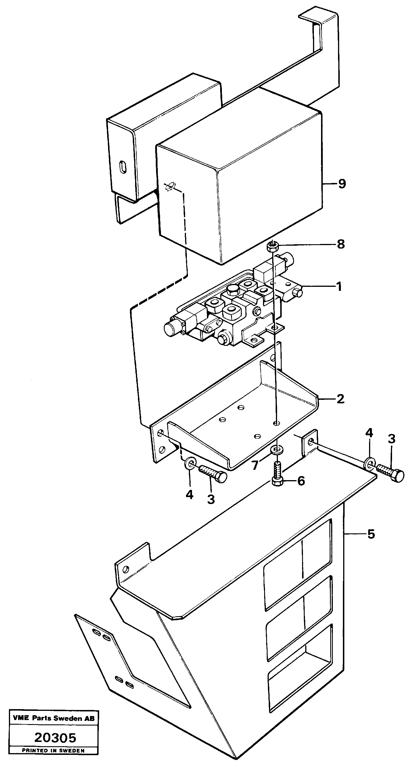 Схема запчастей Volvo L160 - 18958 Valve with fitting parts L160 VOLVO BM L160