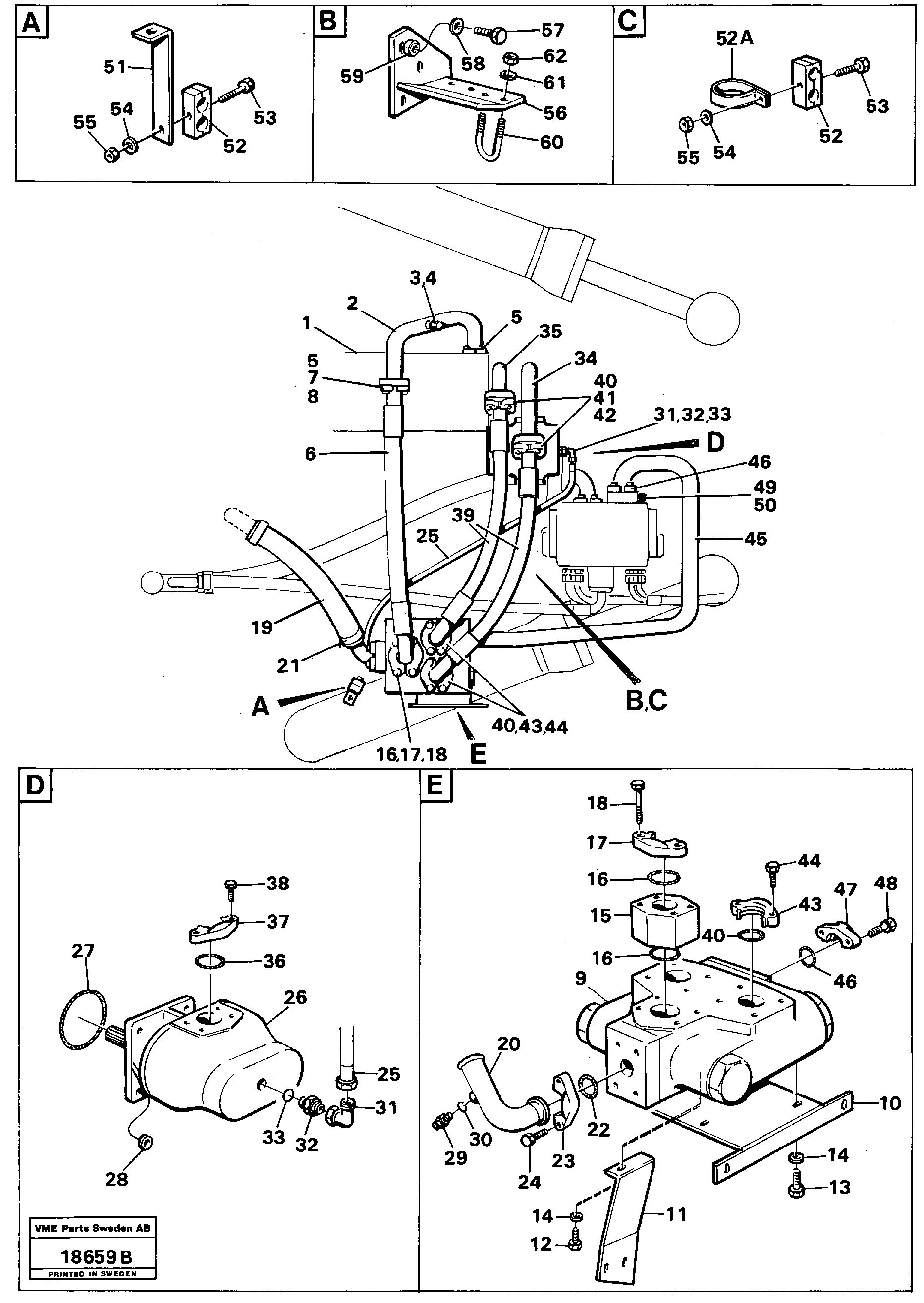Схема запчастей Volvo L160 - 33590 Secondary steering system L160 VOLVO BM L160