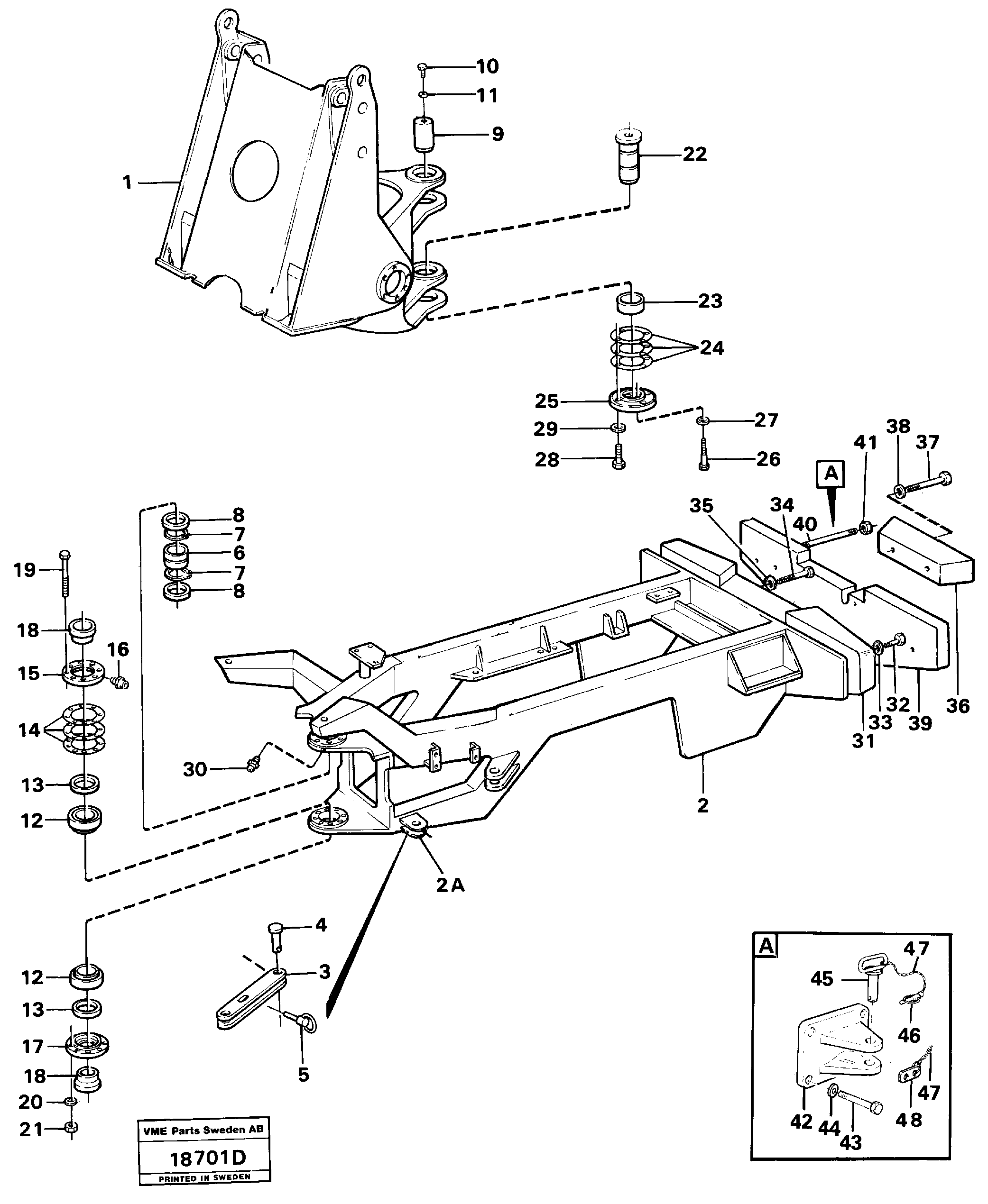 Схема запчастей Volvo L160 - 4062 Frame L160 VOLVO BM L160