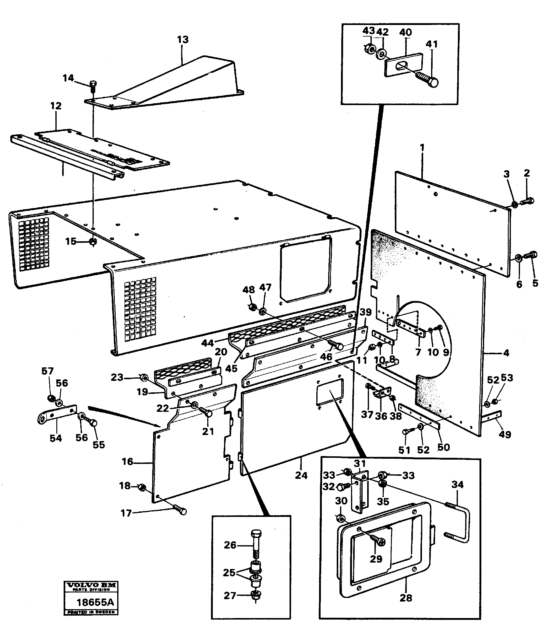 Схема запчастей Volvo L160 - 31062 Protecting plates L160 VOLVO BM L160