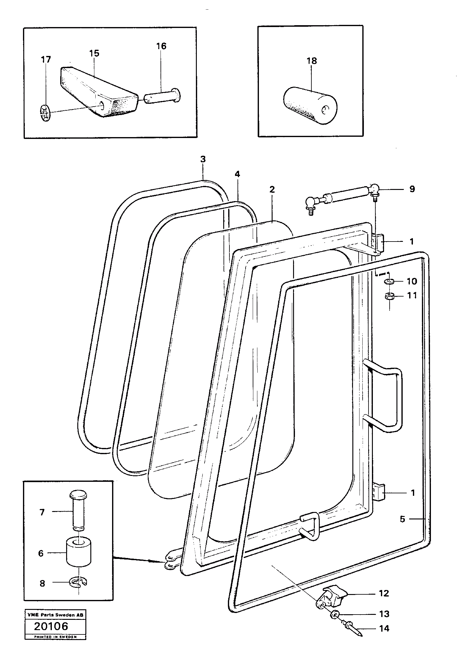 Схема запчастей Volvo L160 - 22667 Window L160 VOLVO BM L160