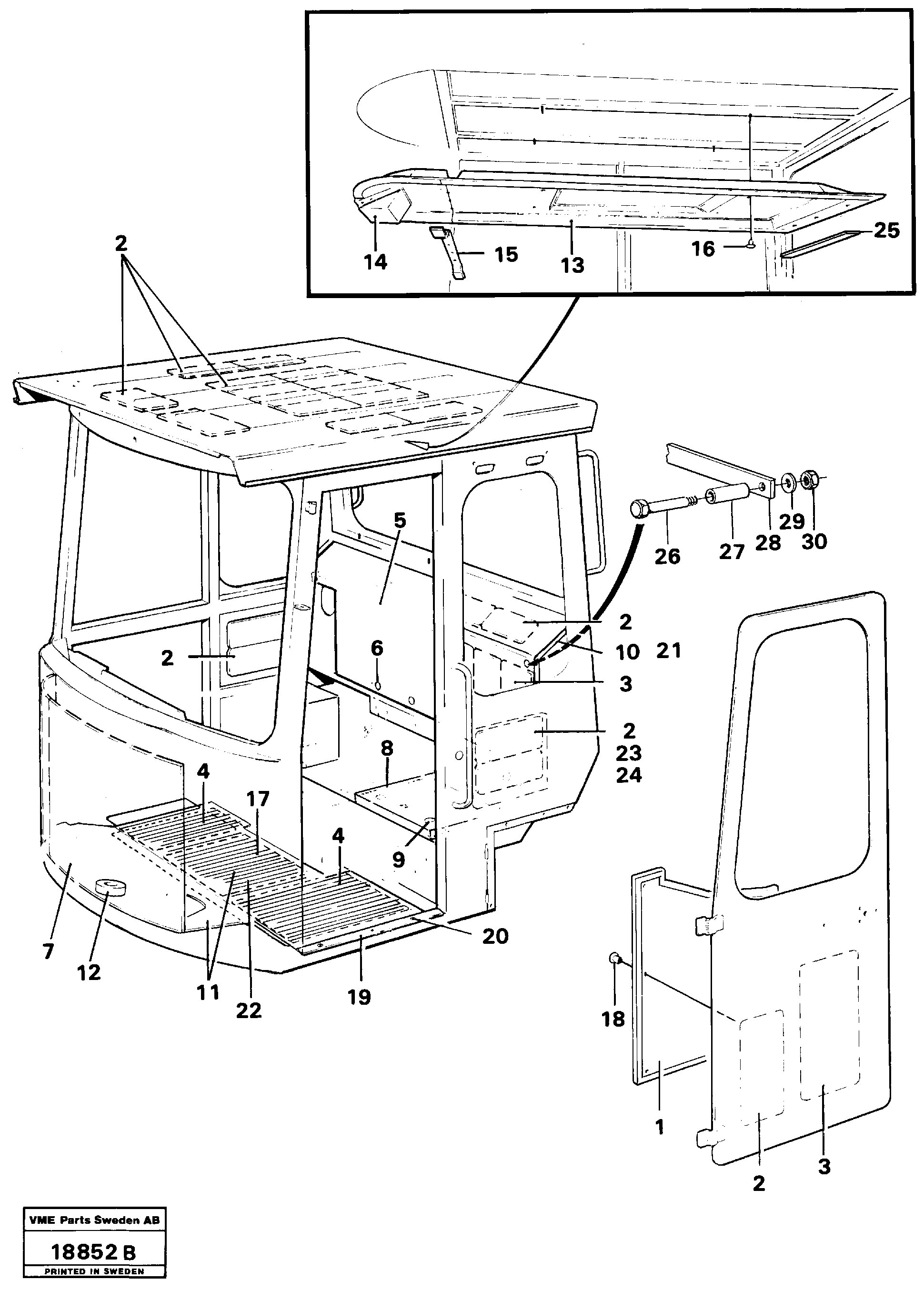 Схема запчастей Volvo L160 - 40651 Insulating mats L160 VOLVO BM L160