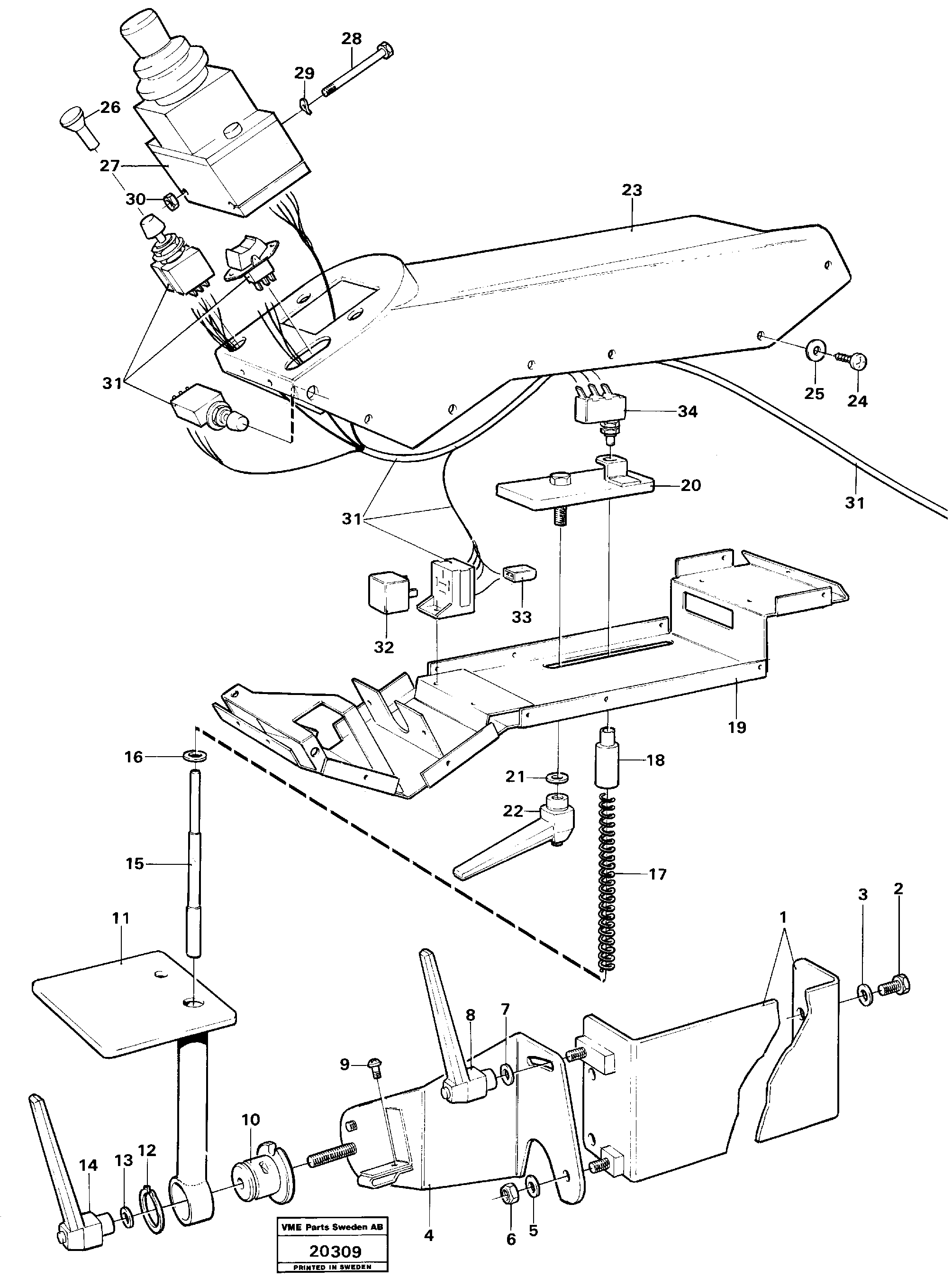 Схема запчастей Volvo L160 - 4066 CDC - steering, plate details L160 VOLVO BM L160