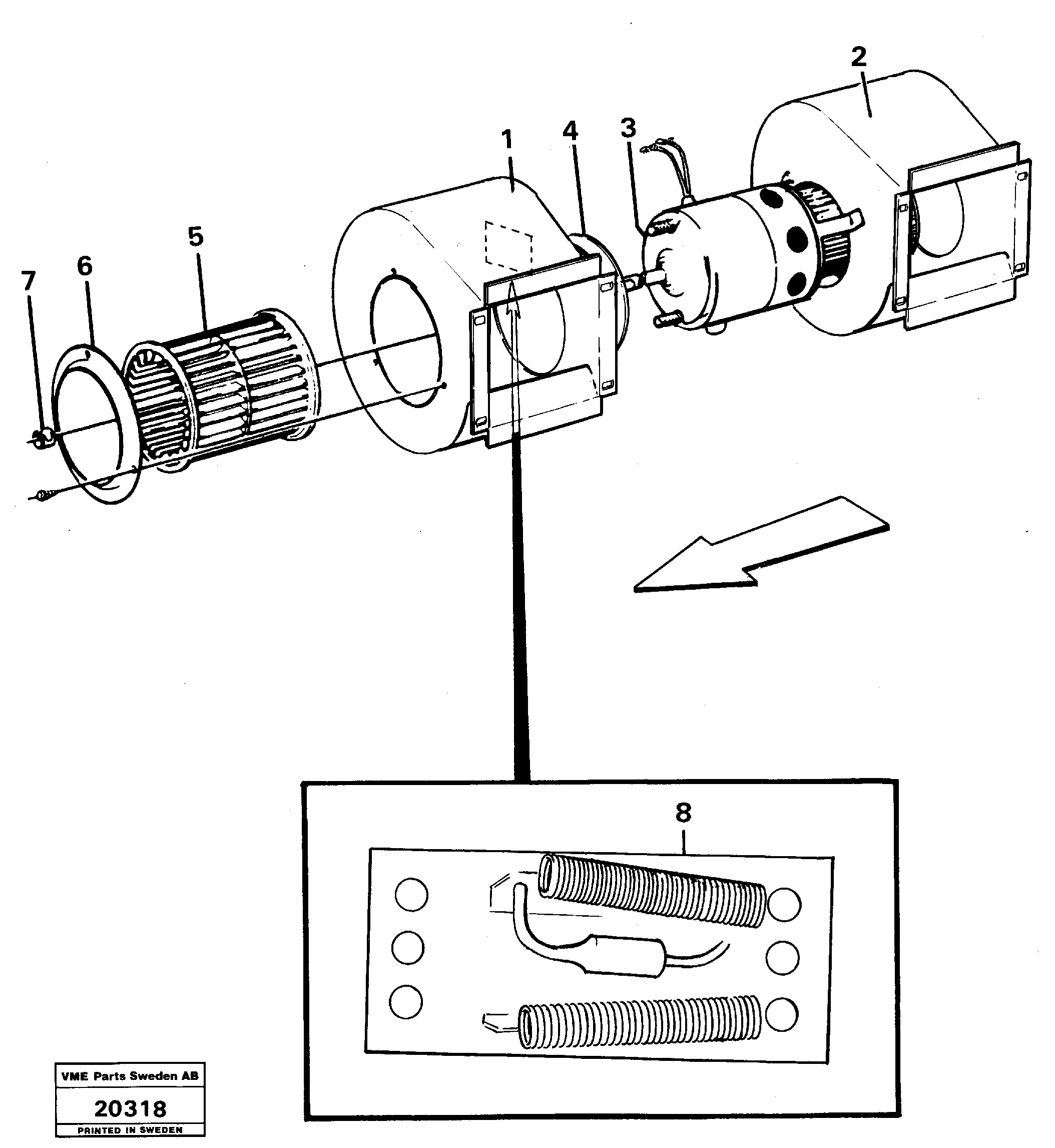 Схема запчастей Volvo L160 - 29341 Fan L160 VOLVO BM L160