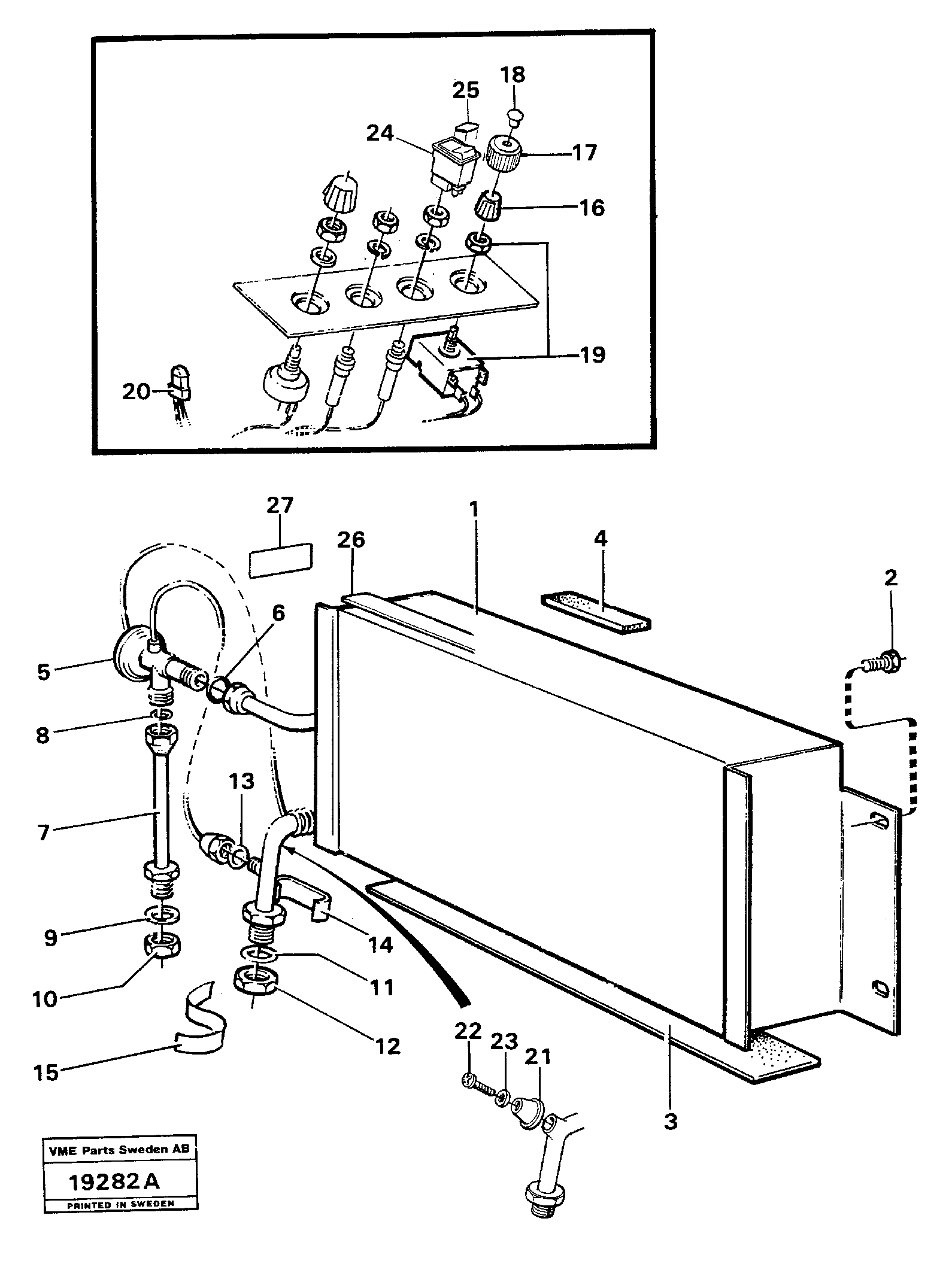 Схема запчастей Volvo L160 - 33027 Air-conditioning evaporator L160 VOLVO BM L160
