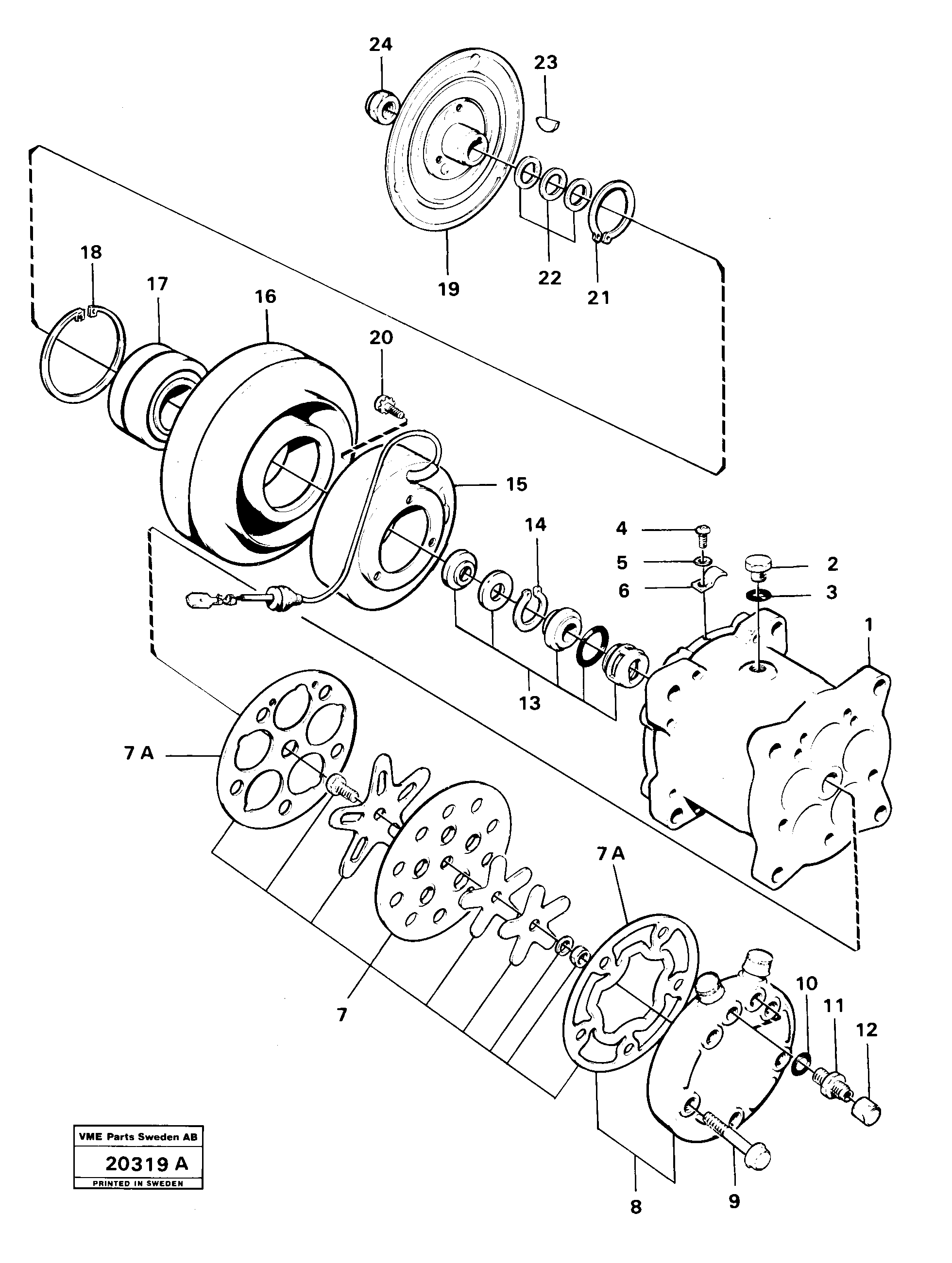 Схема запчастей Volvo L160 - 47892 Air compressor L160 VOLVO BM L160