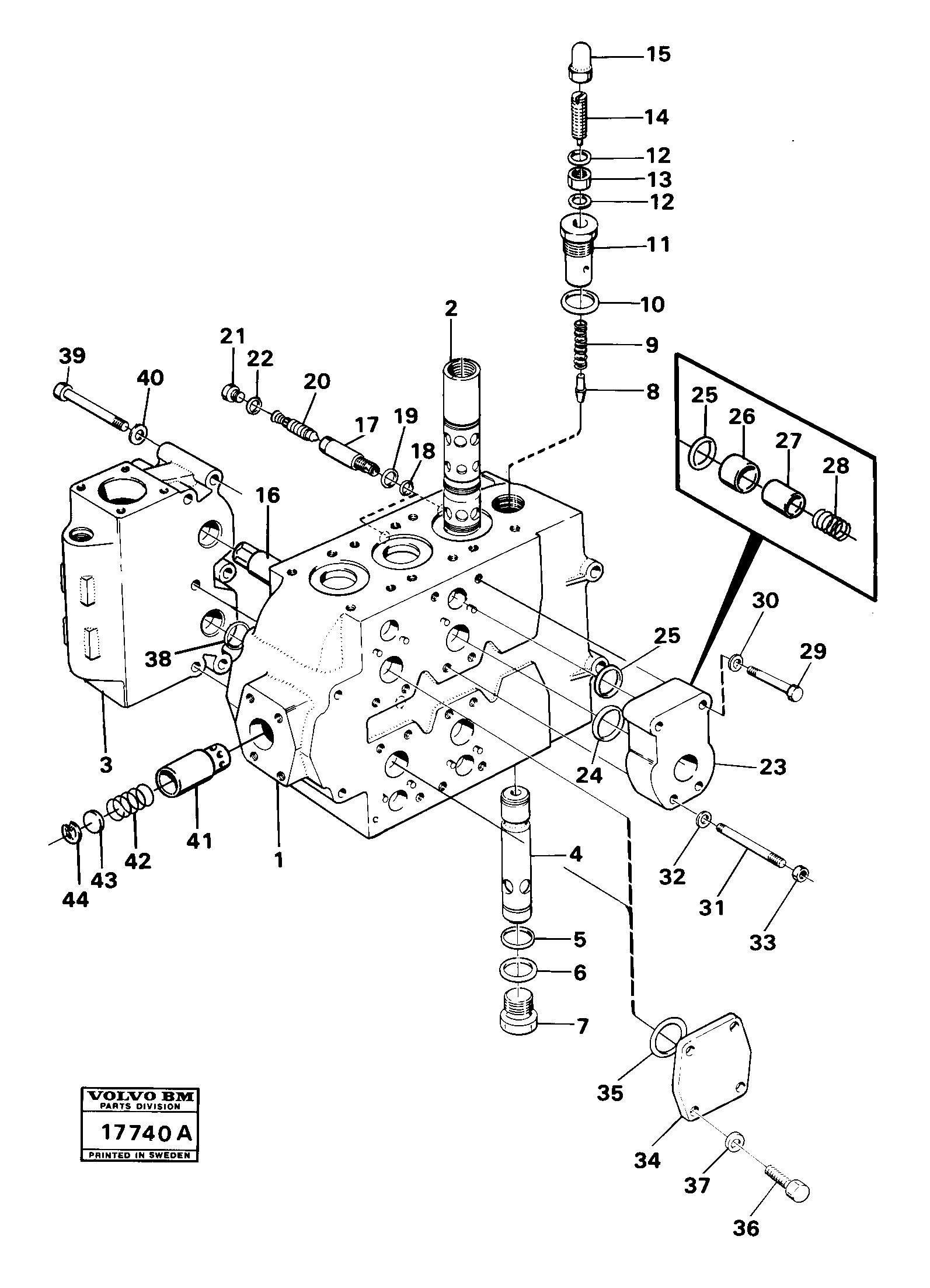 Схема запчастей Volvo L160 - 10792 Control valve L160 VOLVO BM L160