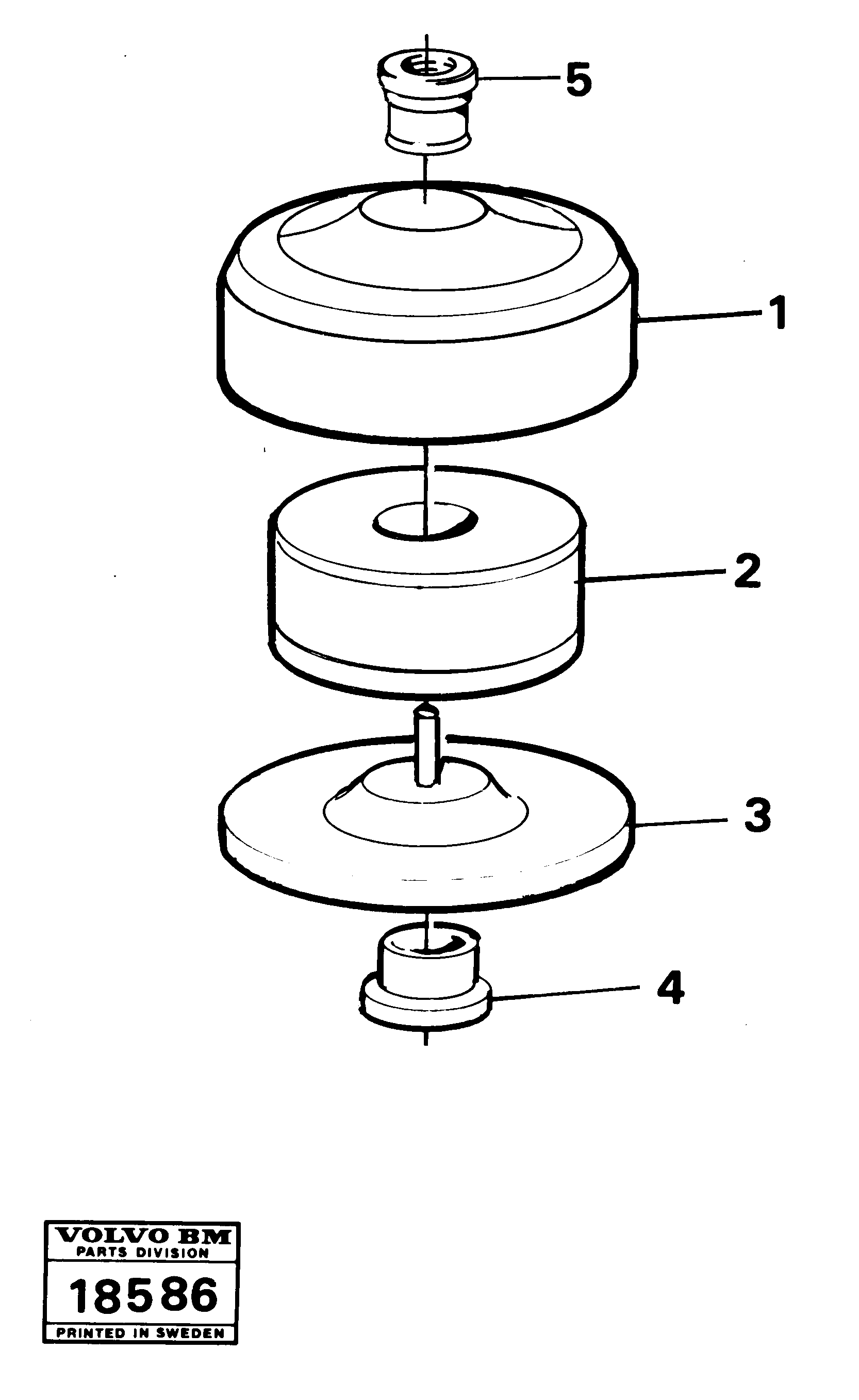 Схема запчастей Volvo L160 - 15445 Фильтр топливный L160 VOLVO BM L160