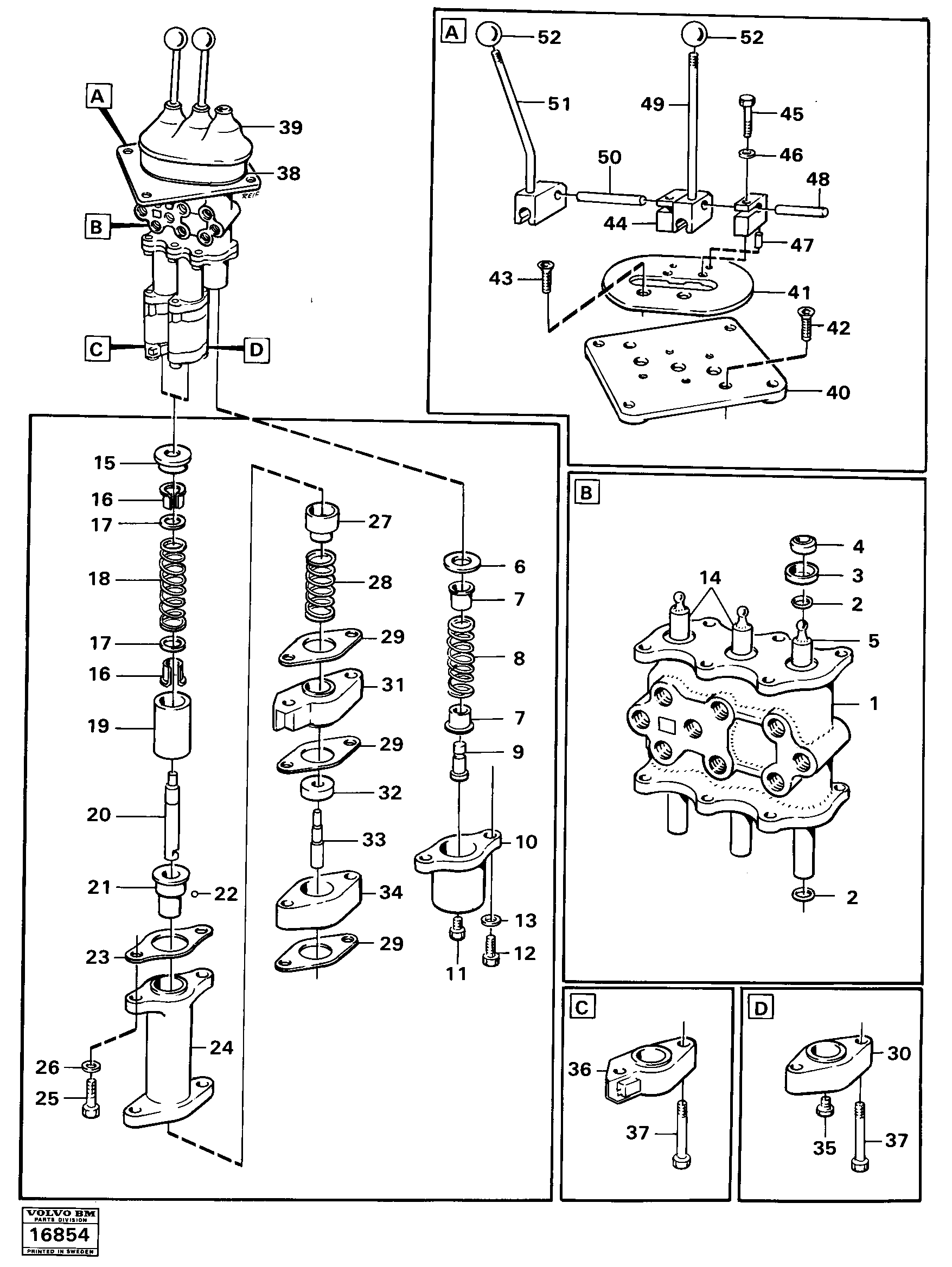 Схема запчастей Volvo L160 - 22582 Servo-system servo valve L160 VOLVO BM L160