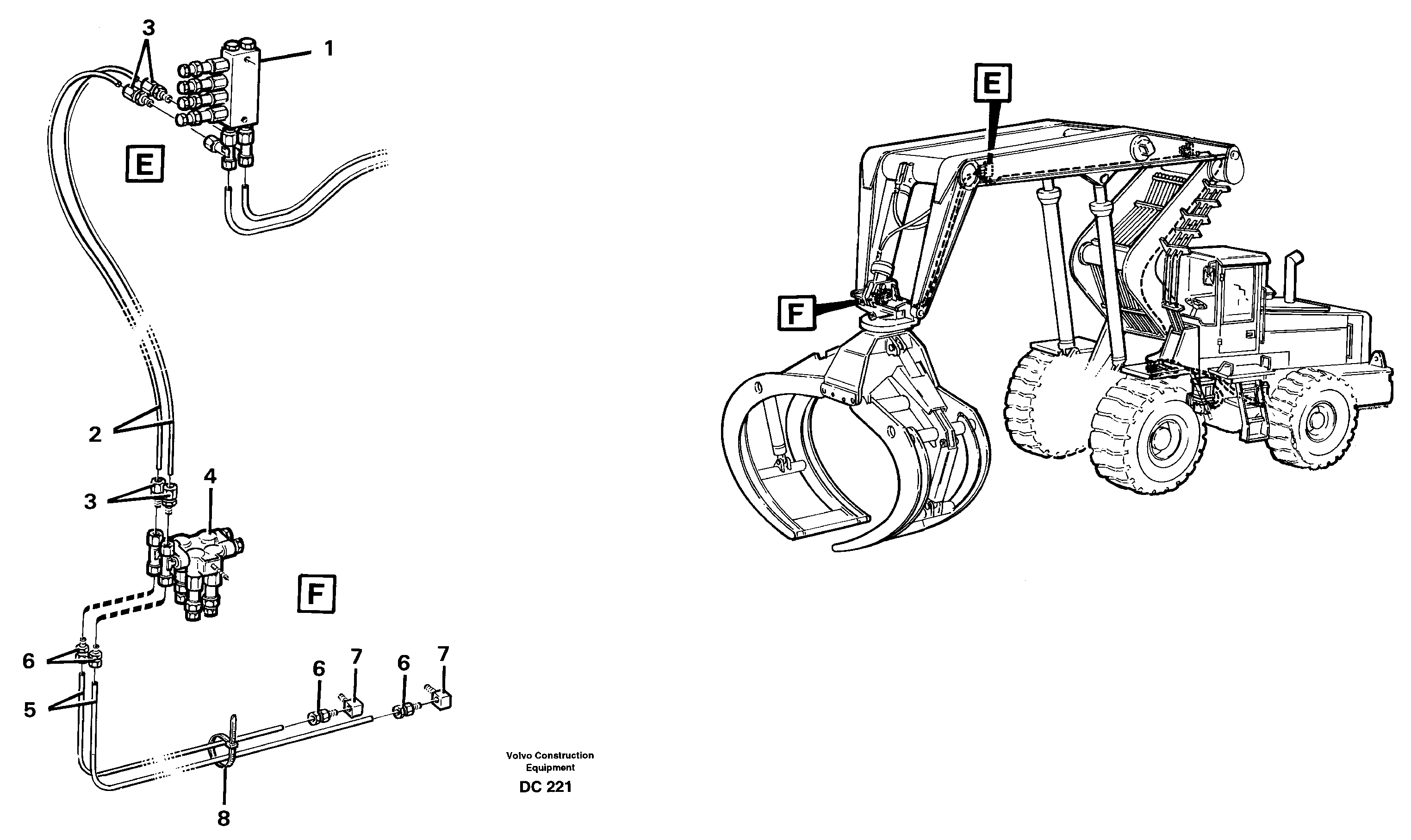 Схема запчастей Volvo L160 - 53472 Central lubrication, high lift version ATTACHMENTS ATTACHMENTS MISCELLANEOUS