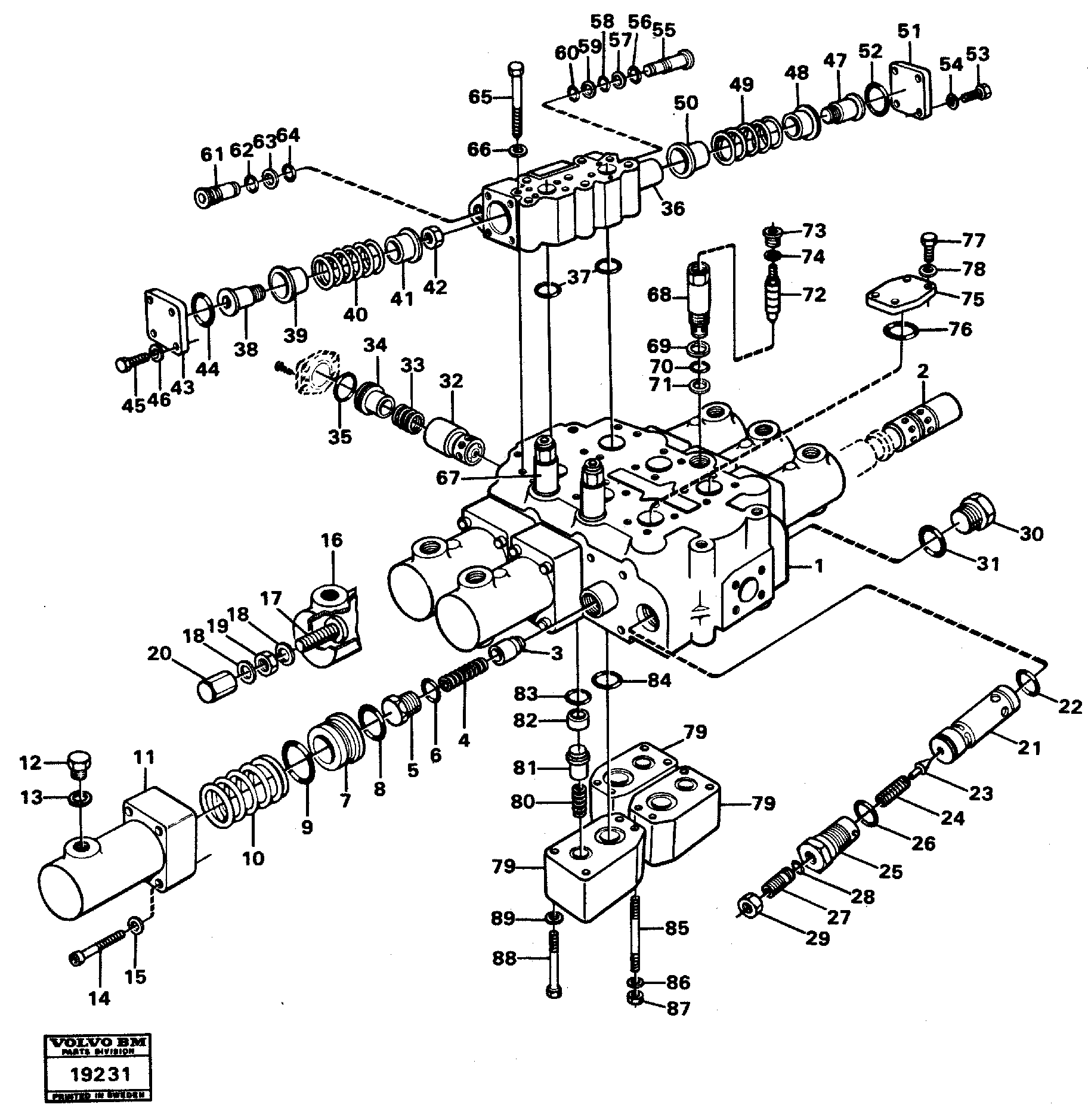 Схема запчастей Volvo L160 - 31562 Control valve L160 VOLVO BM L160