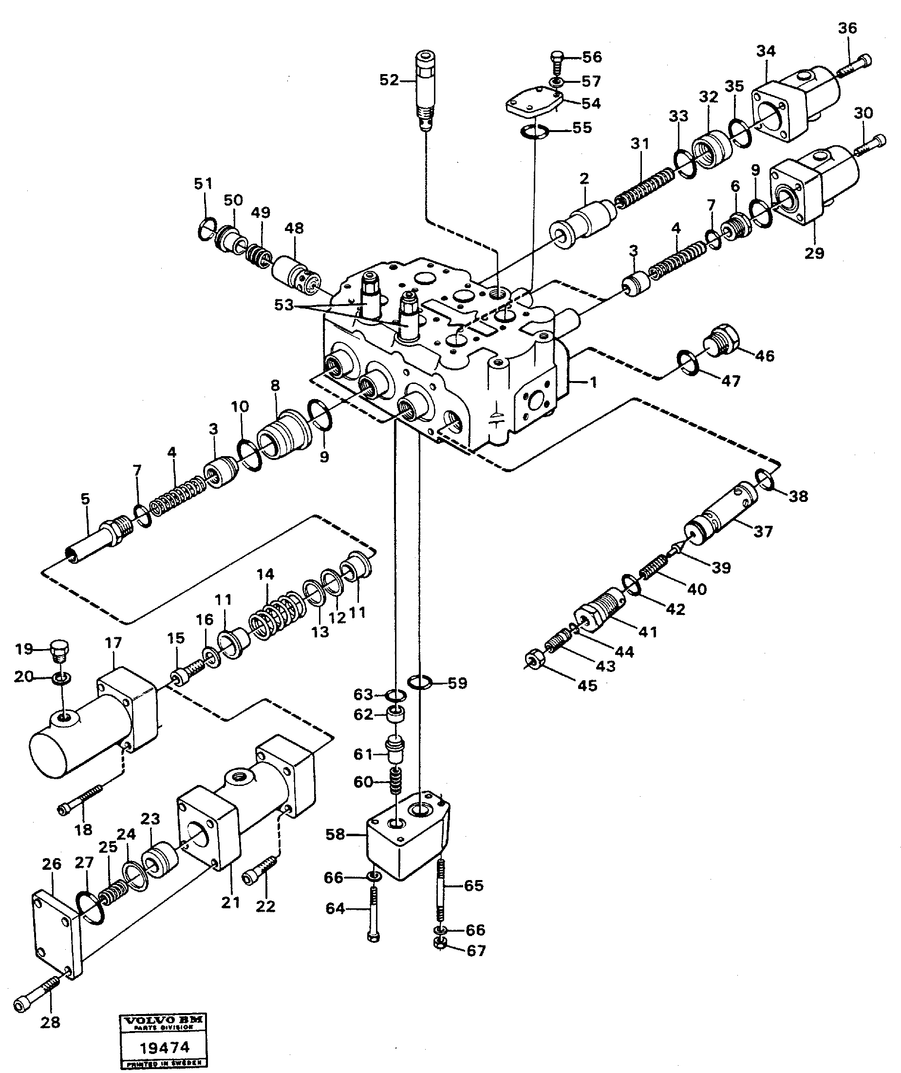 Схема запчастей Volvo L160 - 31564 Control valve L160 VOLVO BM L160