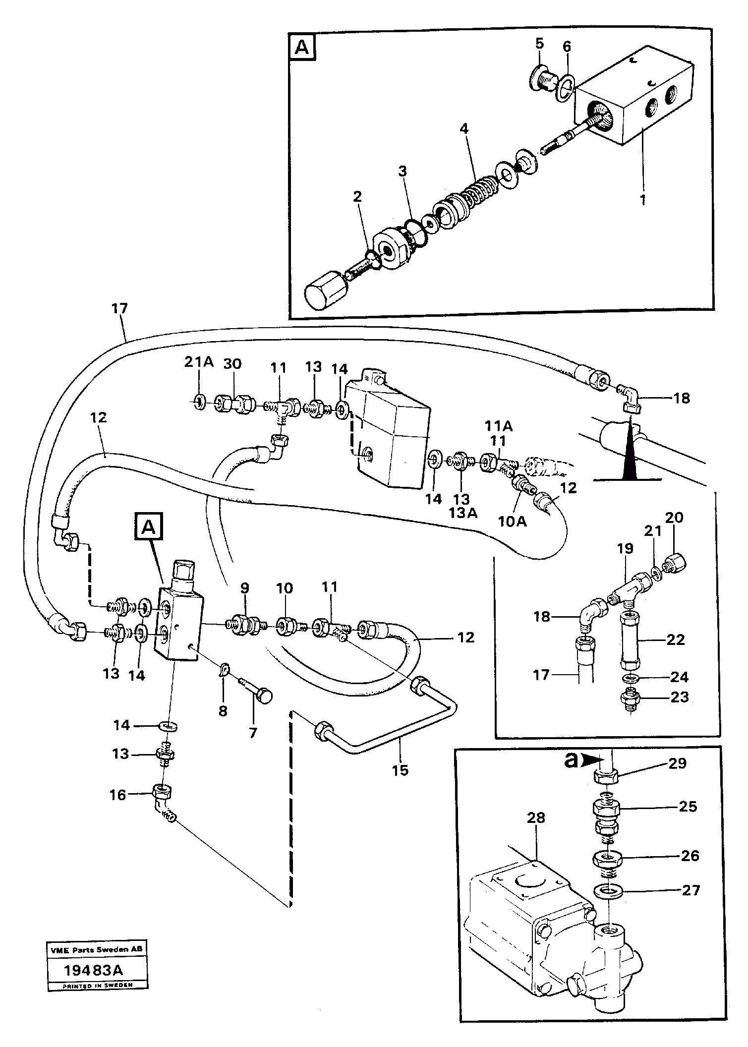 Схема запчастей Volvo L160 - 33598 Boom lowering system L160 VOLVO BM L160
