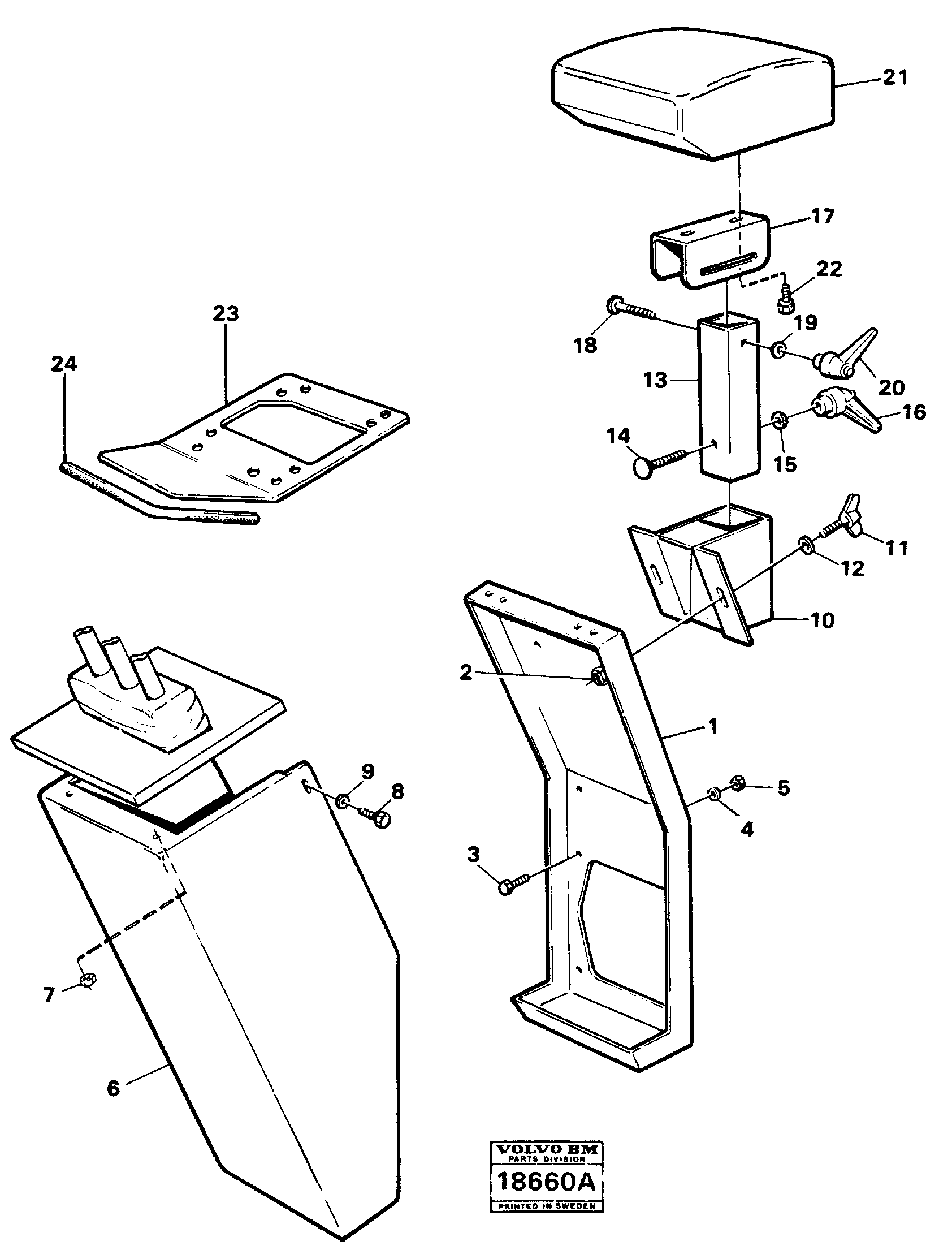 Схема запчастей Volvo L160 - 58181 Wrist support L160 VOLVO BM L160