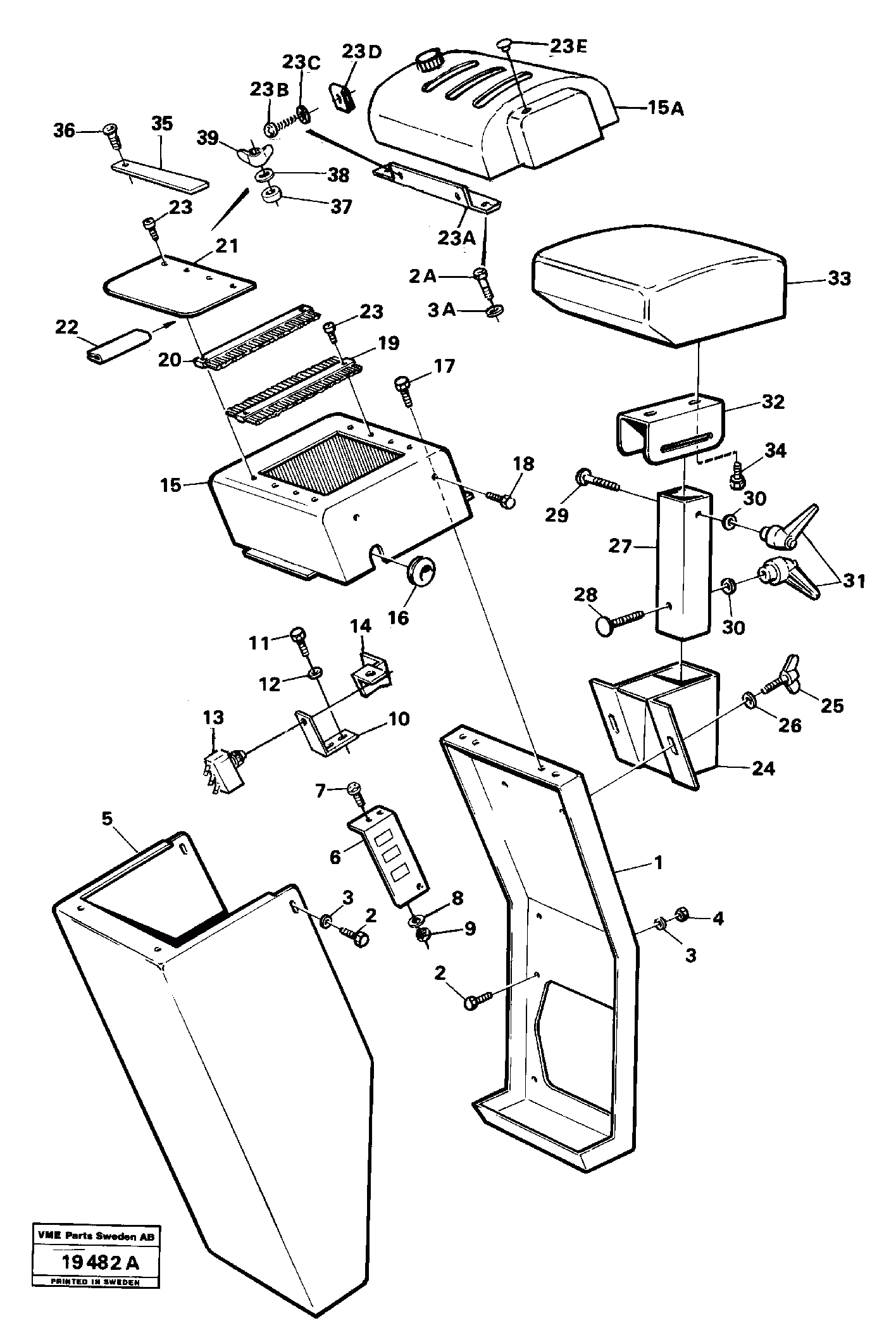 Схема запчастей Volvo L160 - 58182 Wrist support L160 VOLVO BM L160