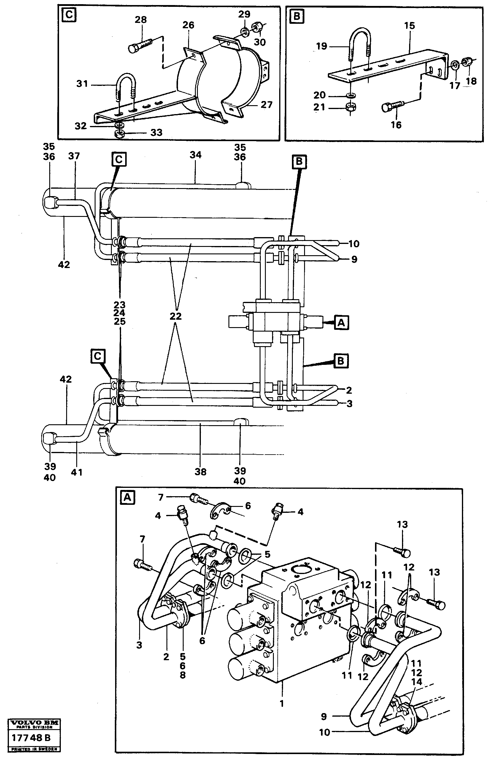 Схема запчастей Volvo L160 - 92524 Lifting hydraulic L160 VOLVO BM L160