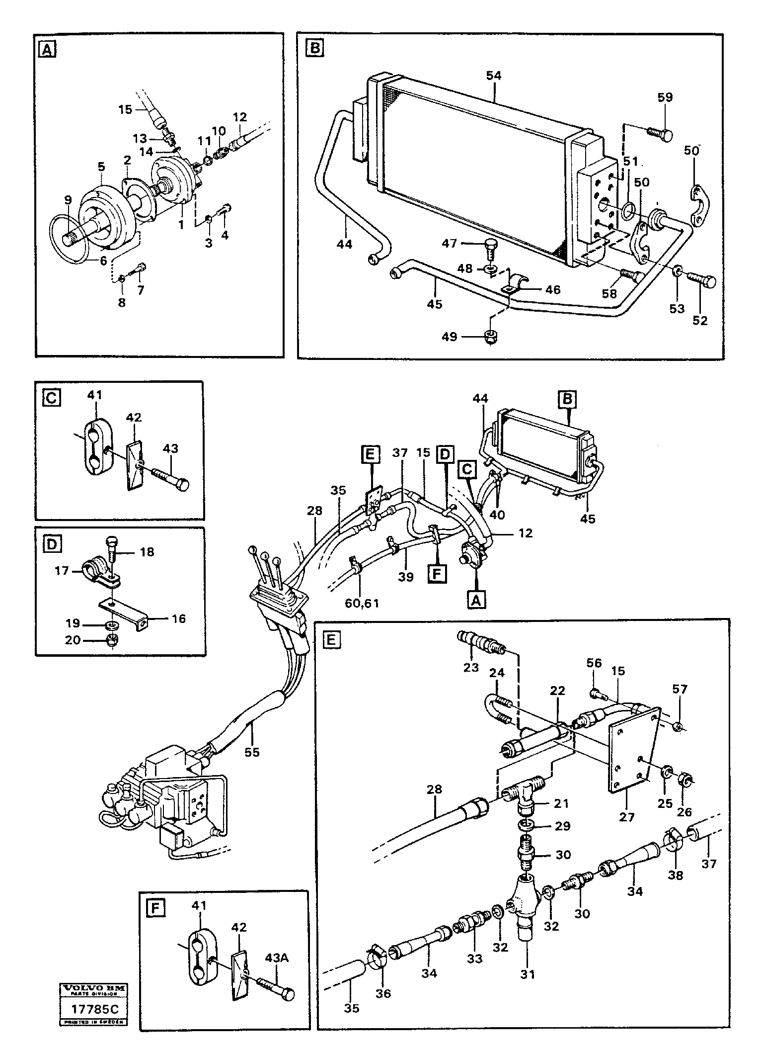 Схема запчастей Volvo L160 - 99335 Servo-system: feed lines L160 VOLVO BM L160