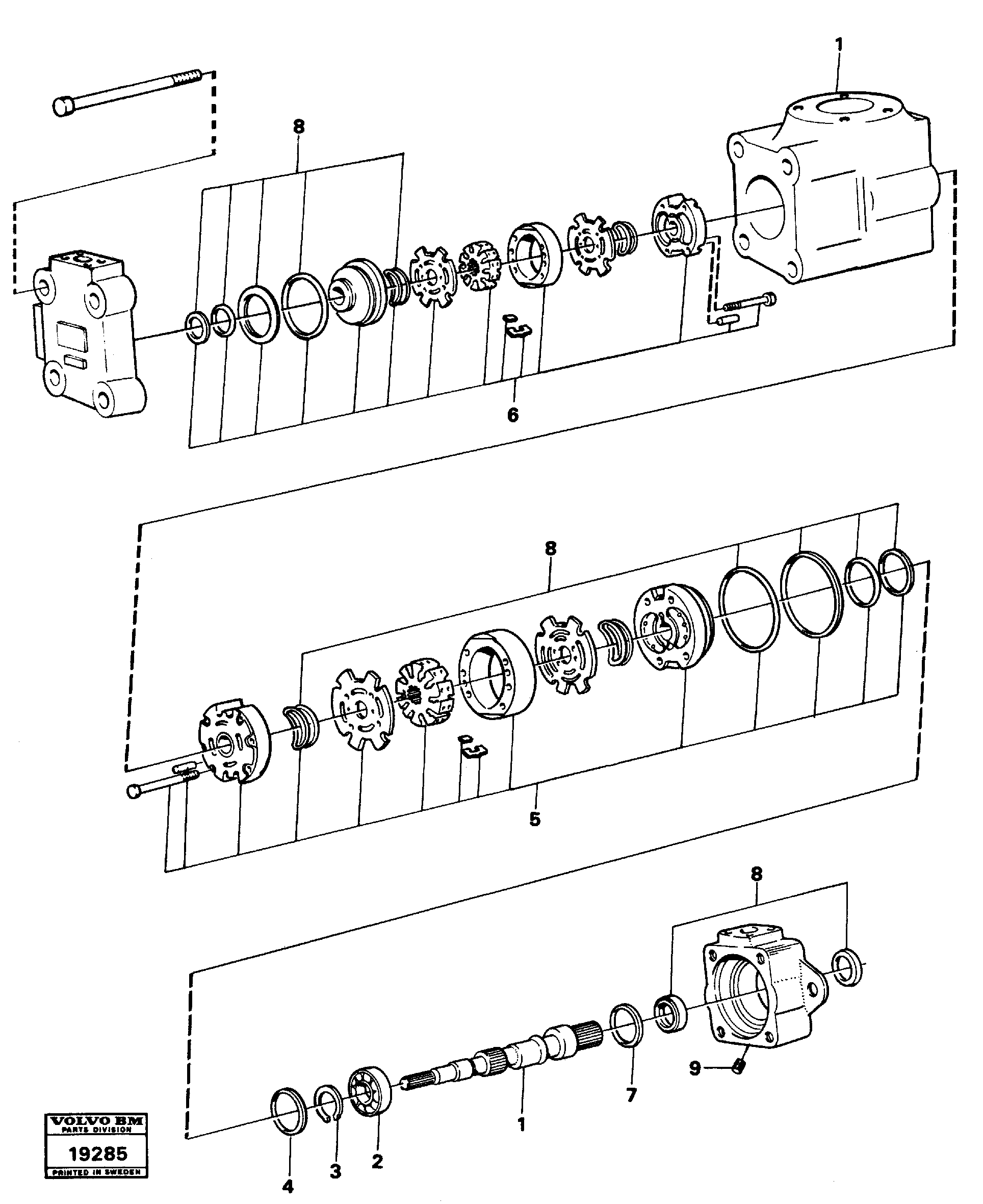 Схема запчастей Volvo L160 - 106596 Vane pump L160 VOLVO BM L160
