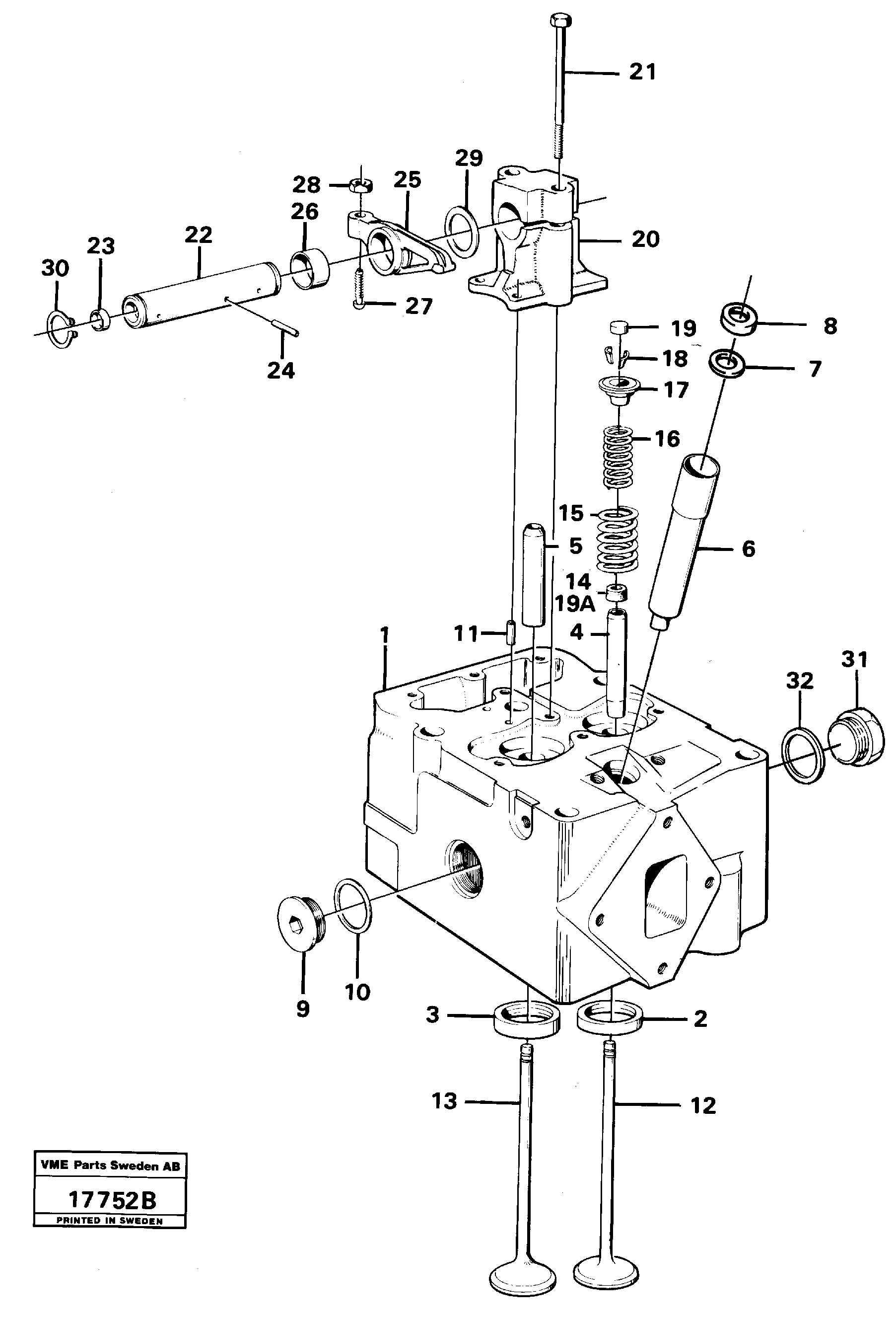 Схема запчастей Volvo L160 - 29040 Головка блока цилиндров L160 VOLVO BM L160